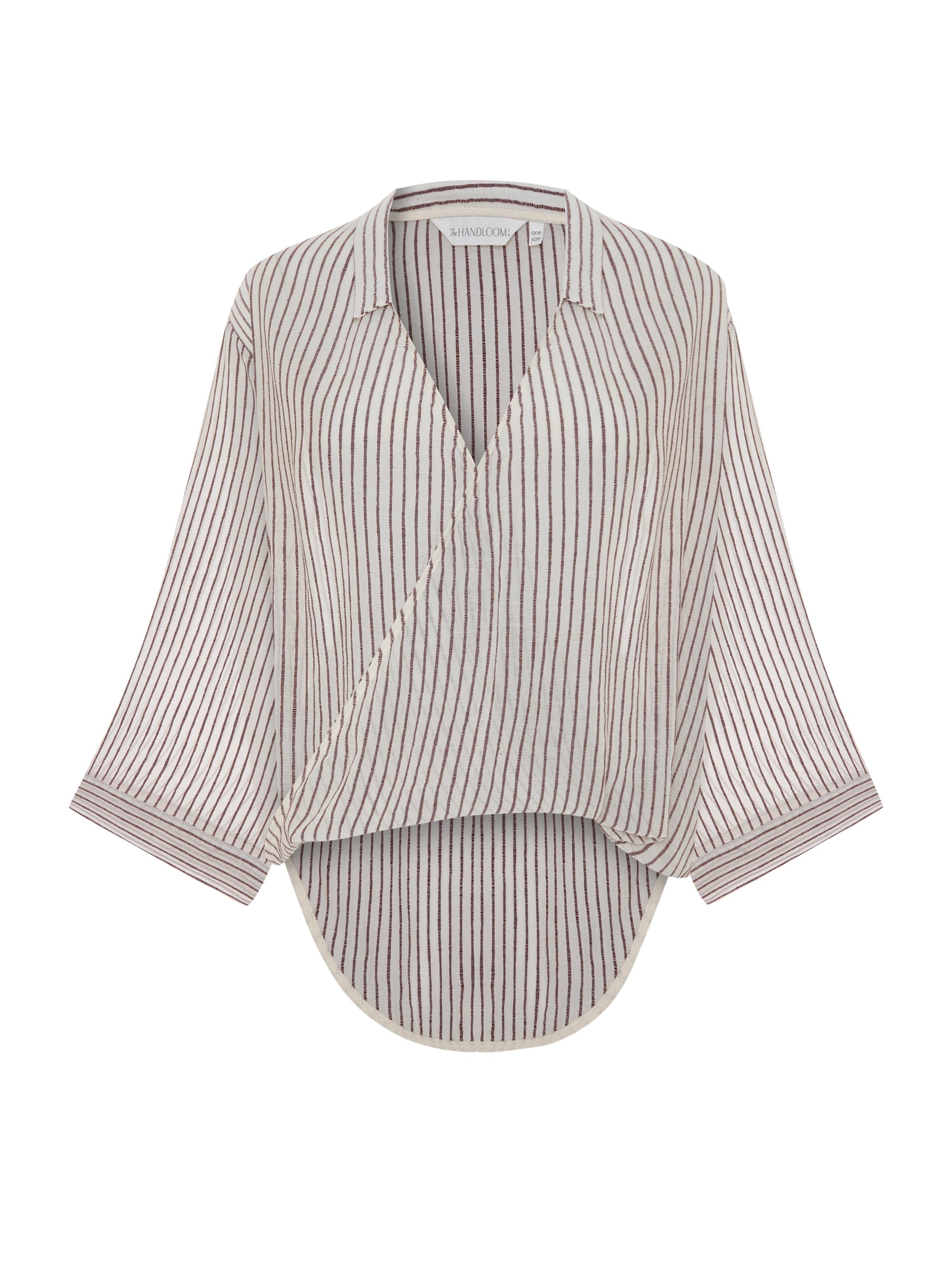 The Handloom Sade Top Burgundy Stripes