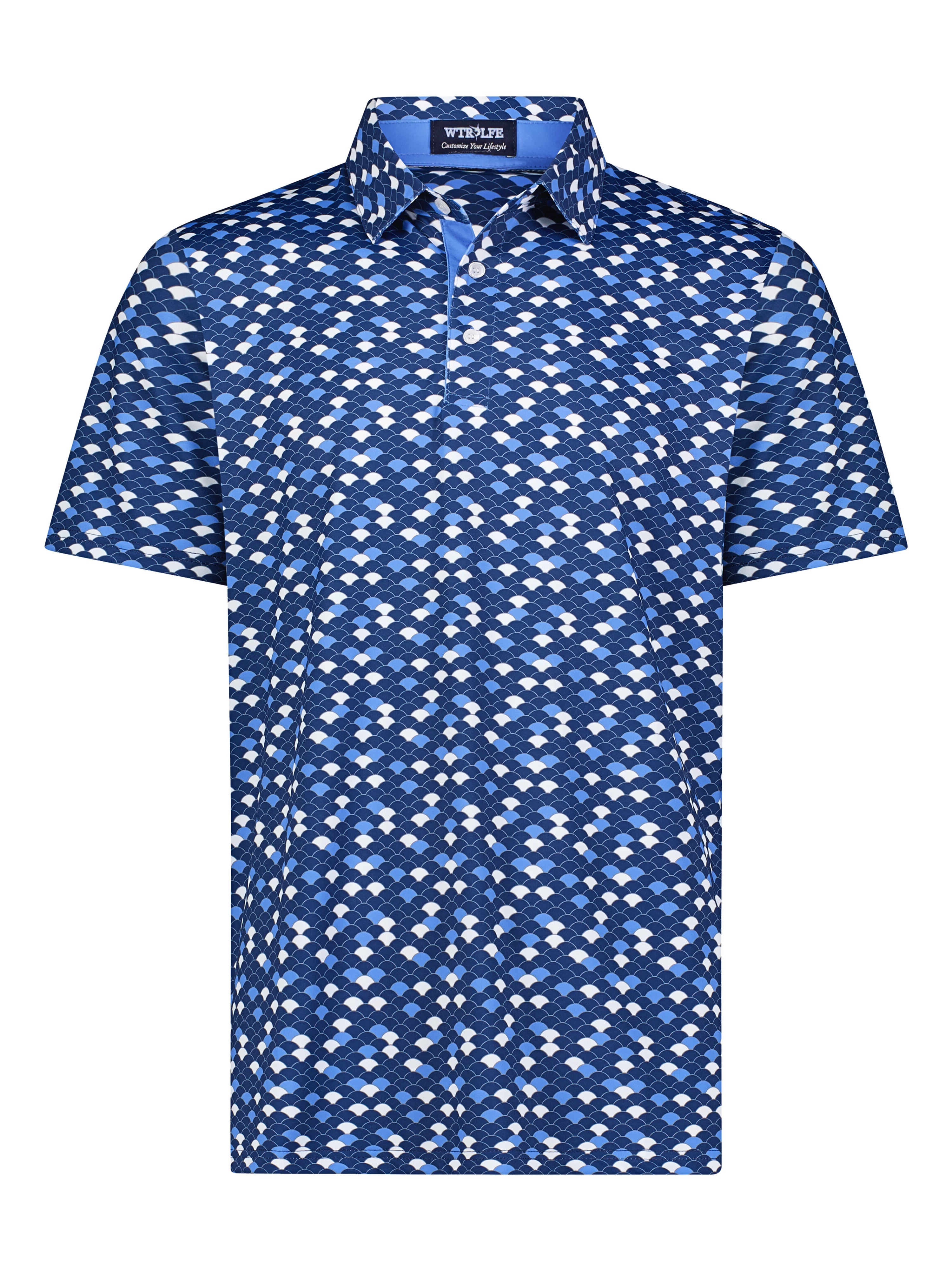 White Water Scales Polo, Navy 