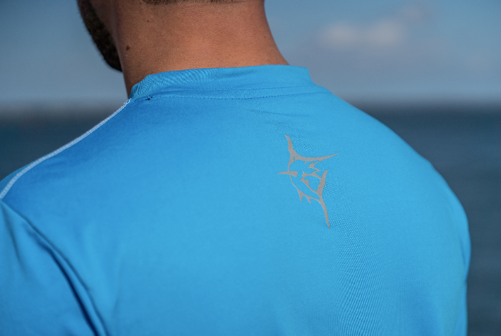 White Water Grander Short Sleeve Performance Tee, Ocean Blue