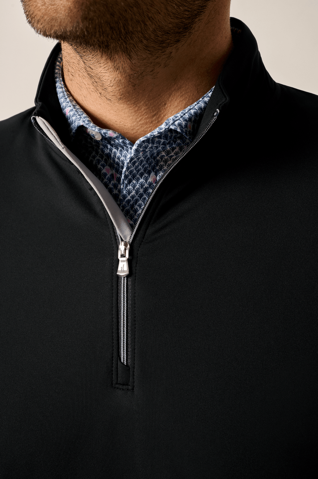Johnnie-O Motion Performance 1/4 Zip, Black