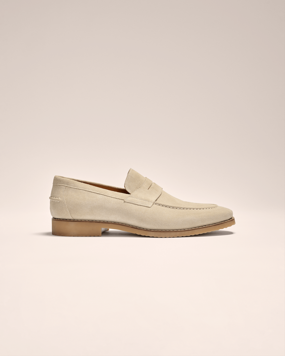 Johnnie-O J Flex Penny Loafer - Suede, Sand