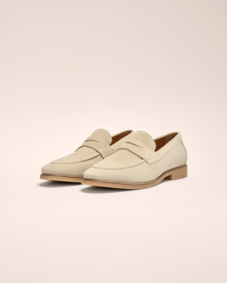 Johnnie-O J Flex Penny Loafer - Suede, Sand