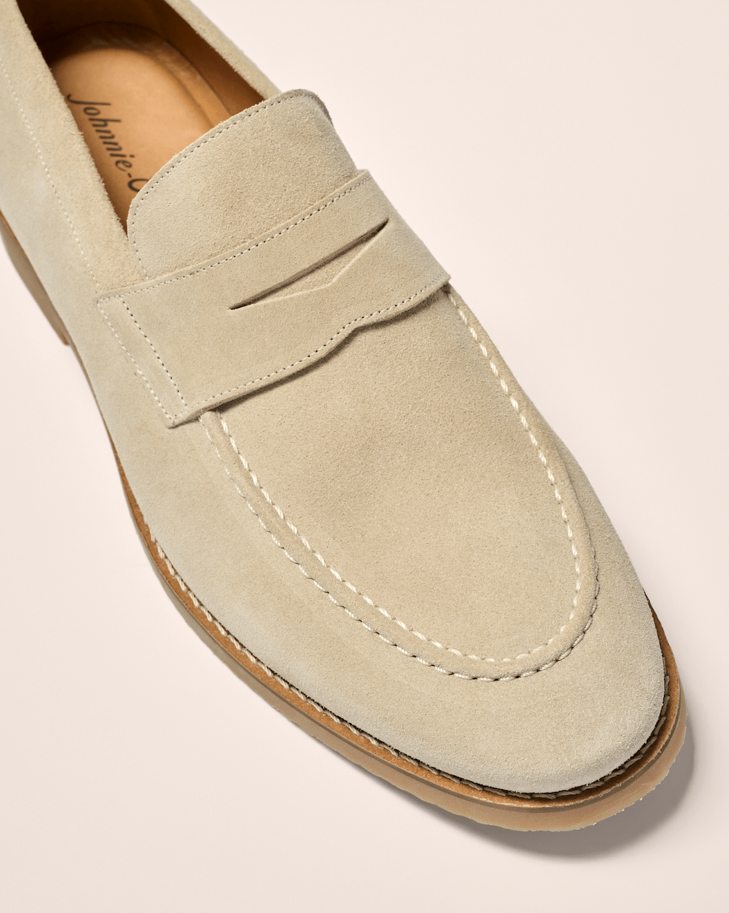 Johnnie-O J Flex Penny Loafer - Suede, Sand