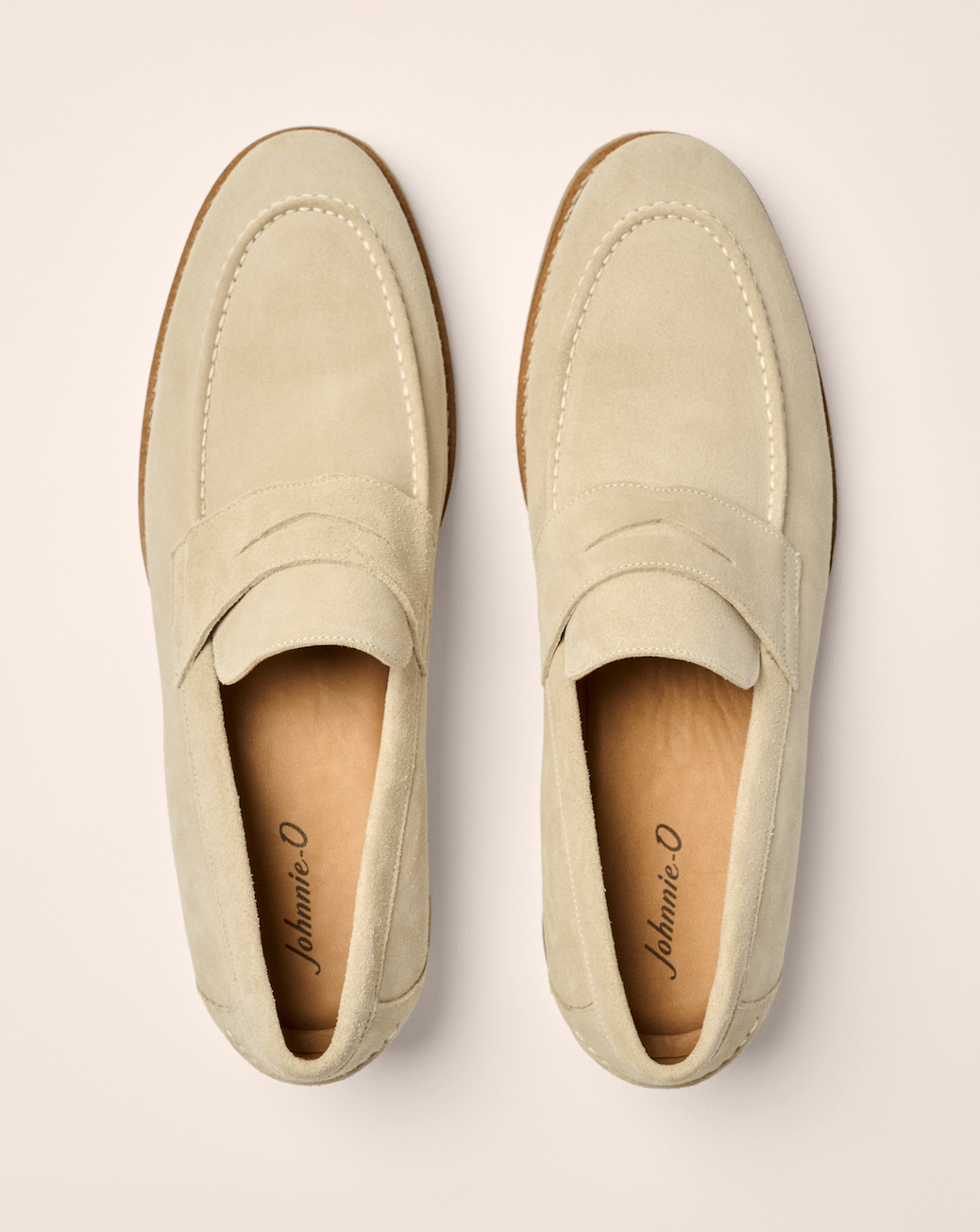 Johnnie-O J Flex Penny Loafer - Suede, Sand