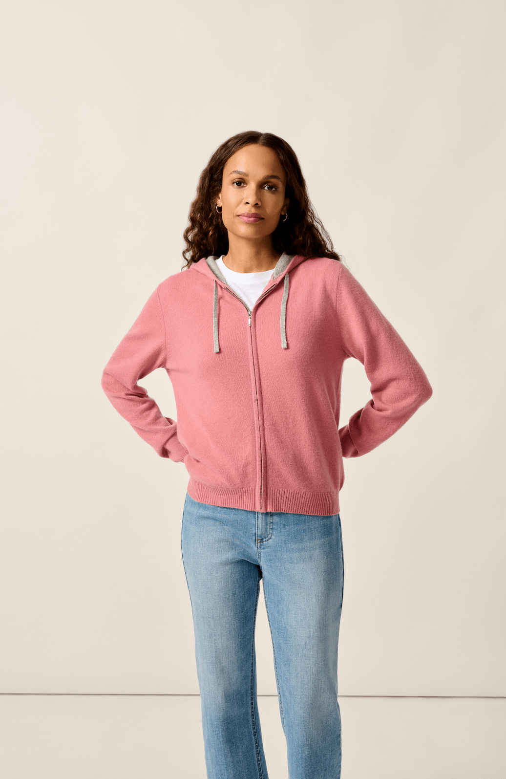 Johnnie-O Amanda Cashmere Full Zip Hooded Sweater