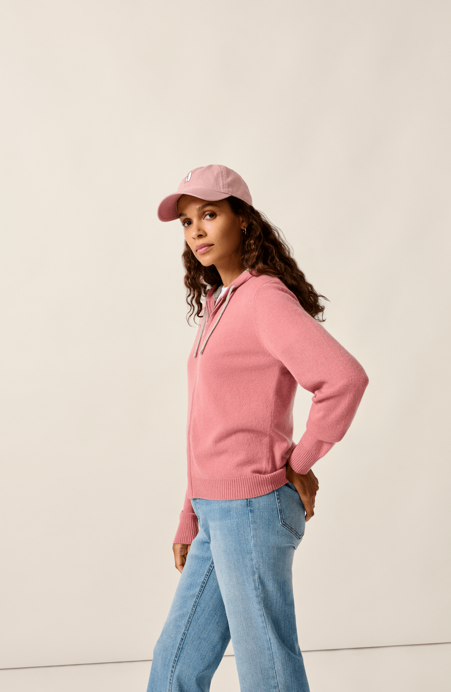 Johnnie-O Amanda Cashmere Full Zip Hooded Sweater