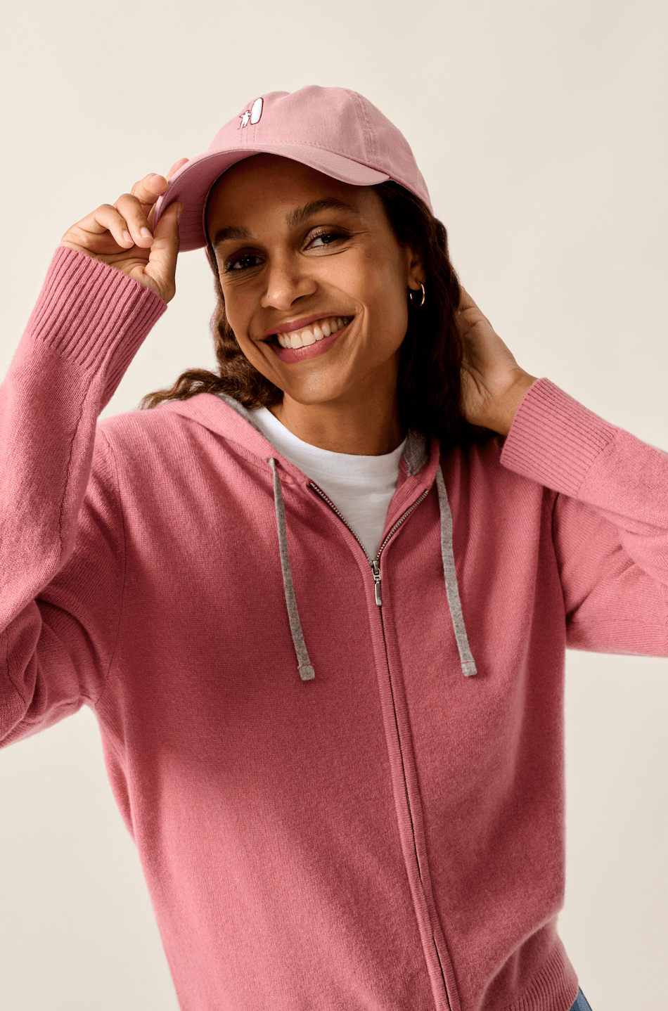 Johnnie-O Amanda Cashmere Full Zip Hooded Sweater