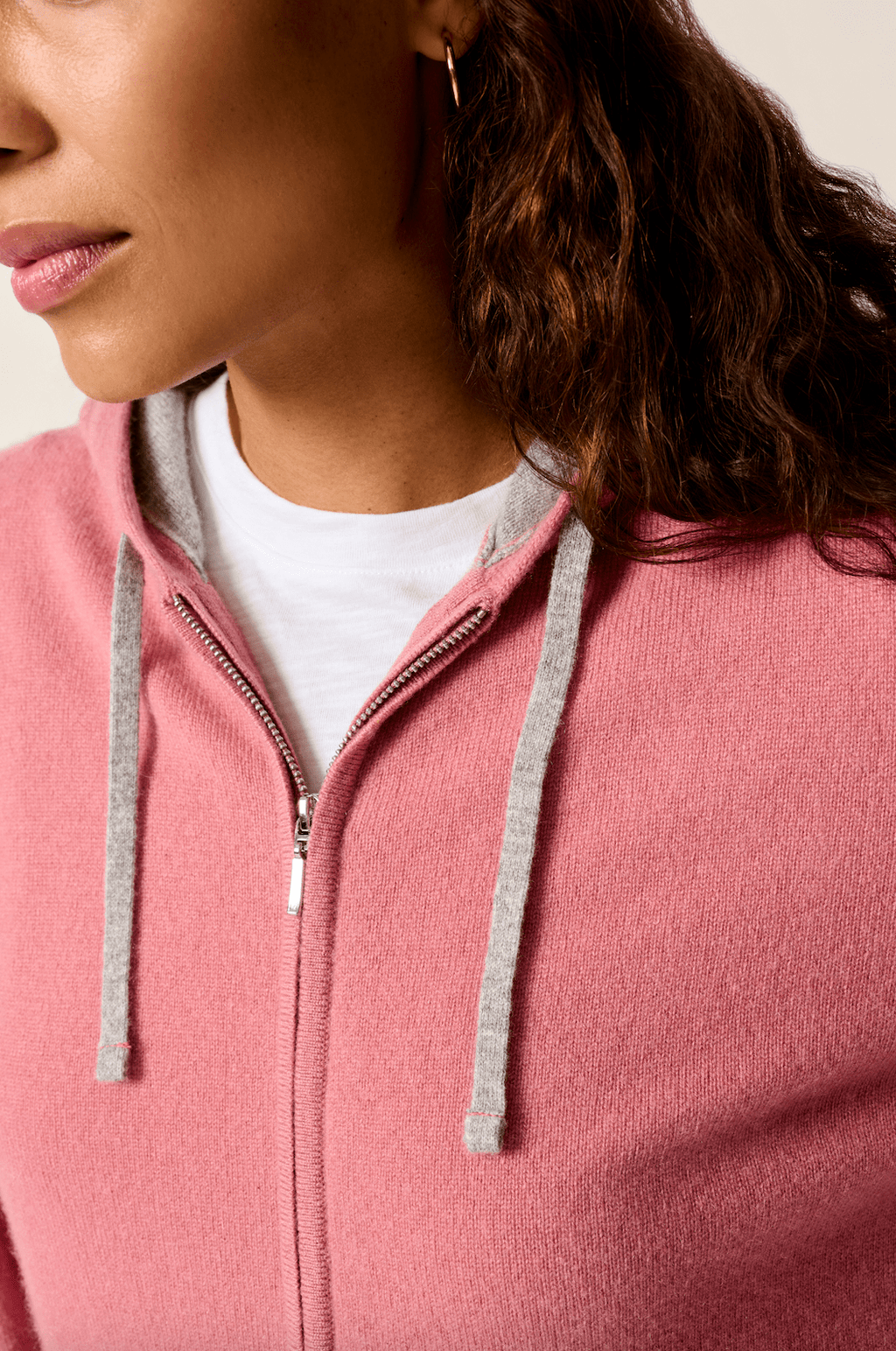 Johnnie-O Amanda Cashmere Full Zip Hooded Sweater