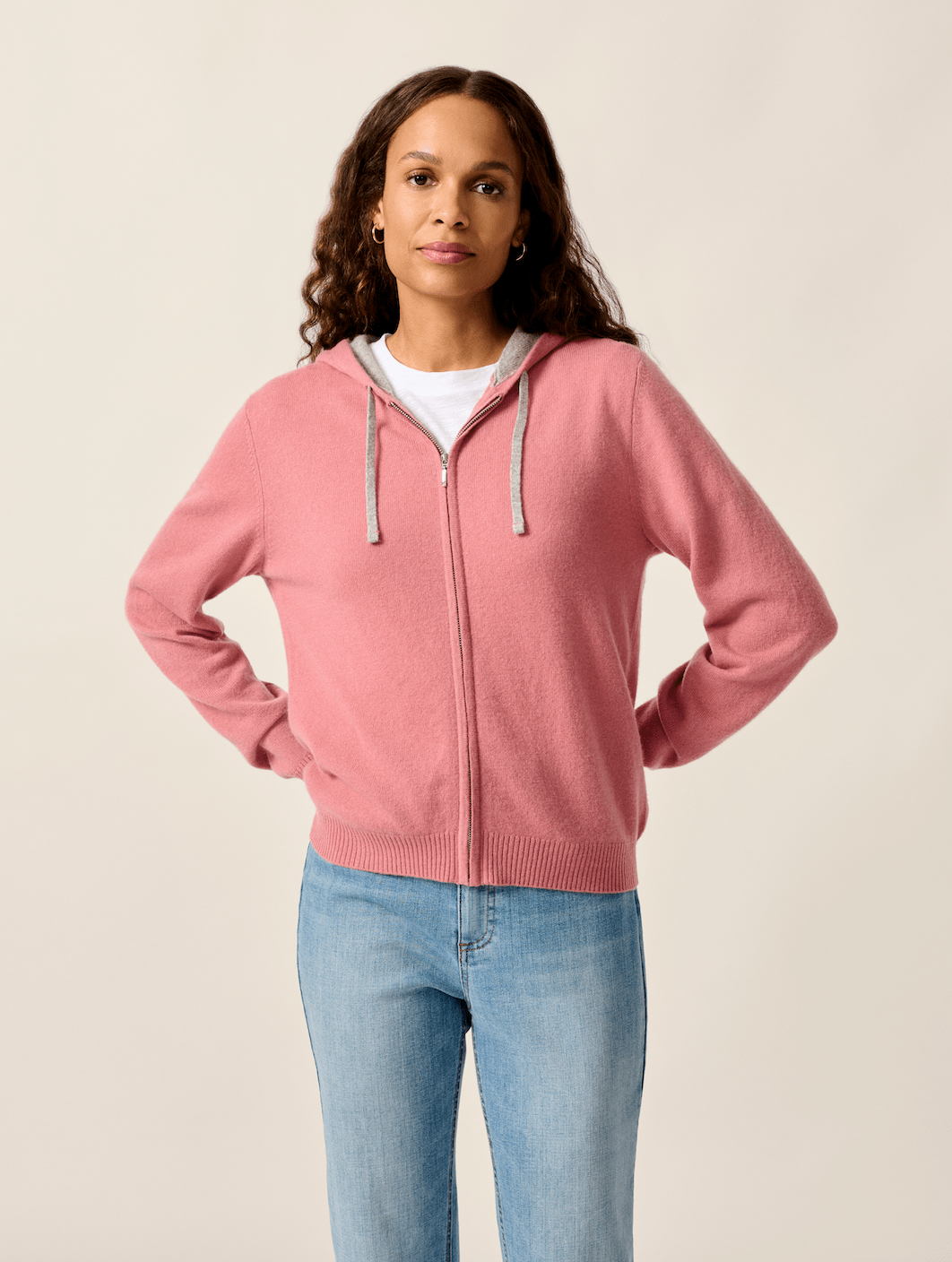 Johnnie-O Amanda Cashmere Full Zip Hooded Sweater