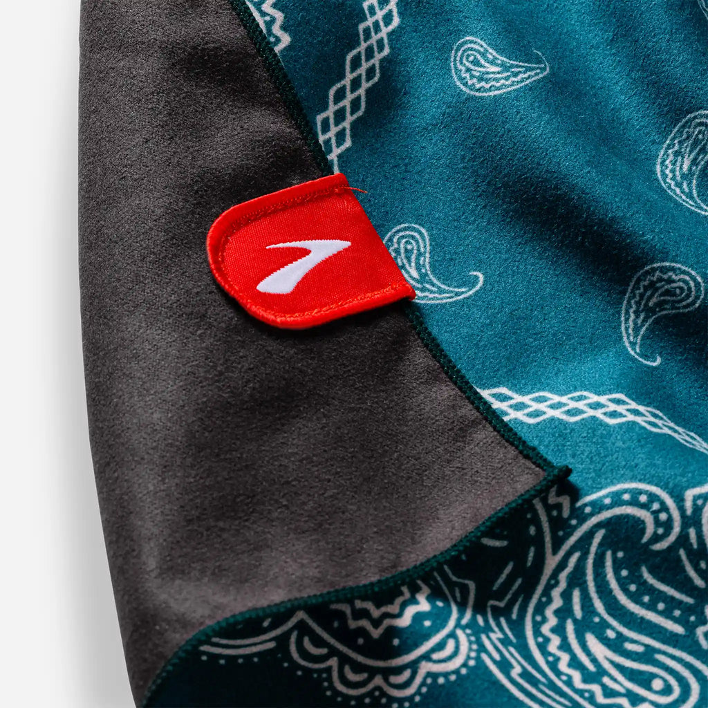 Nomadix Bandana Towel: Paisley Teal Ocean (Nomadix x Brooks)