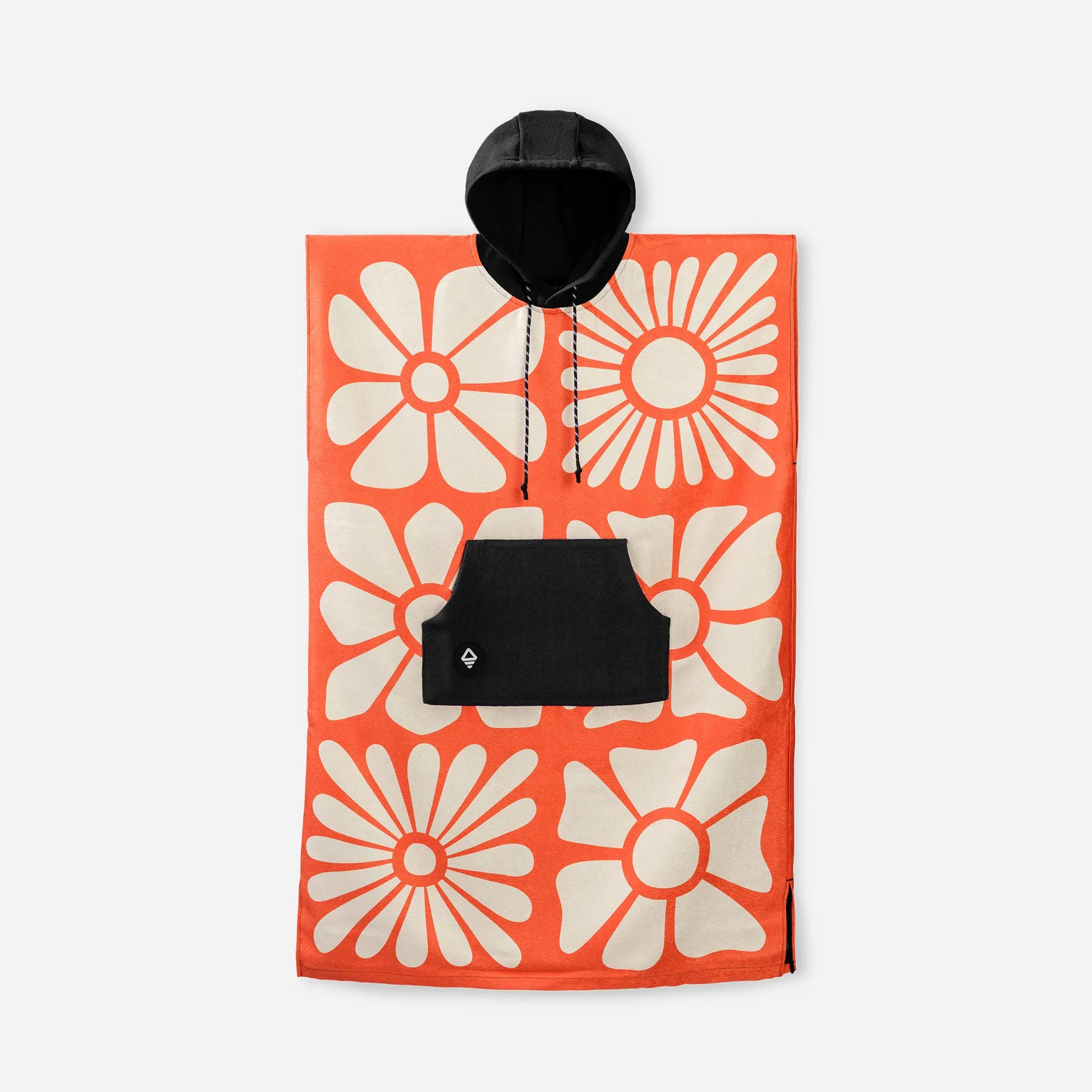 Nomadix Changing Poncho: Big Flowers Expedition Orange