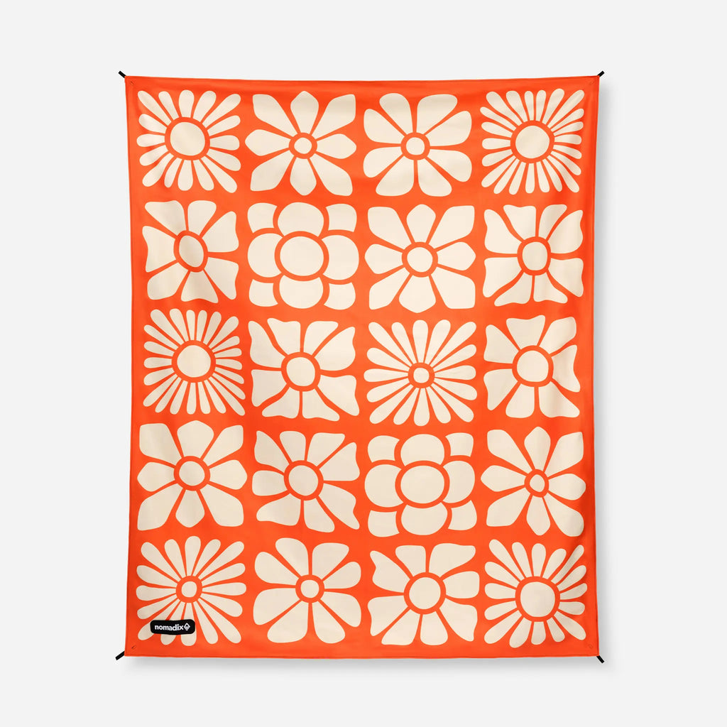Nomadix Festival Blanket: Big Flowers Expedition Orange