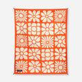 Nomadix Festival Blanket, Big Flowers Expedition Orange