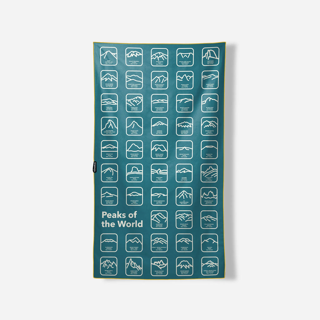 Nomadix Ultralight Towel: Peaks of the World Teal Ocean