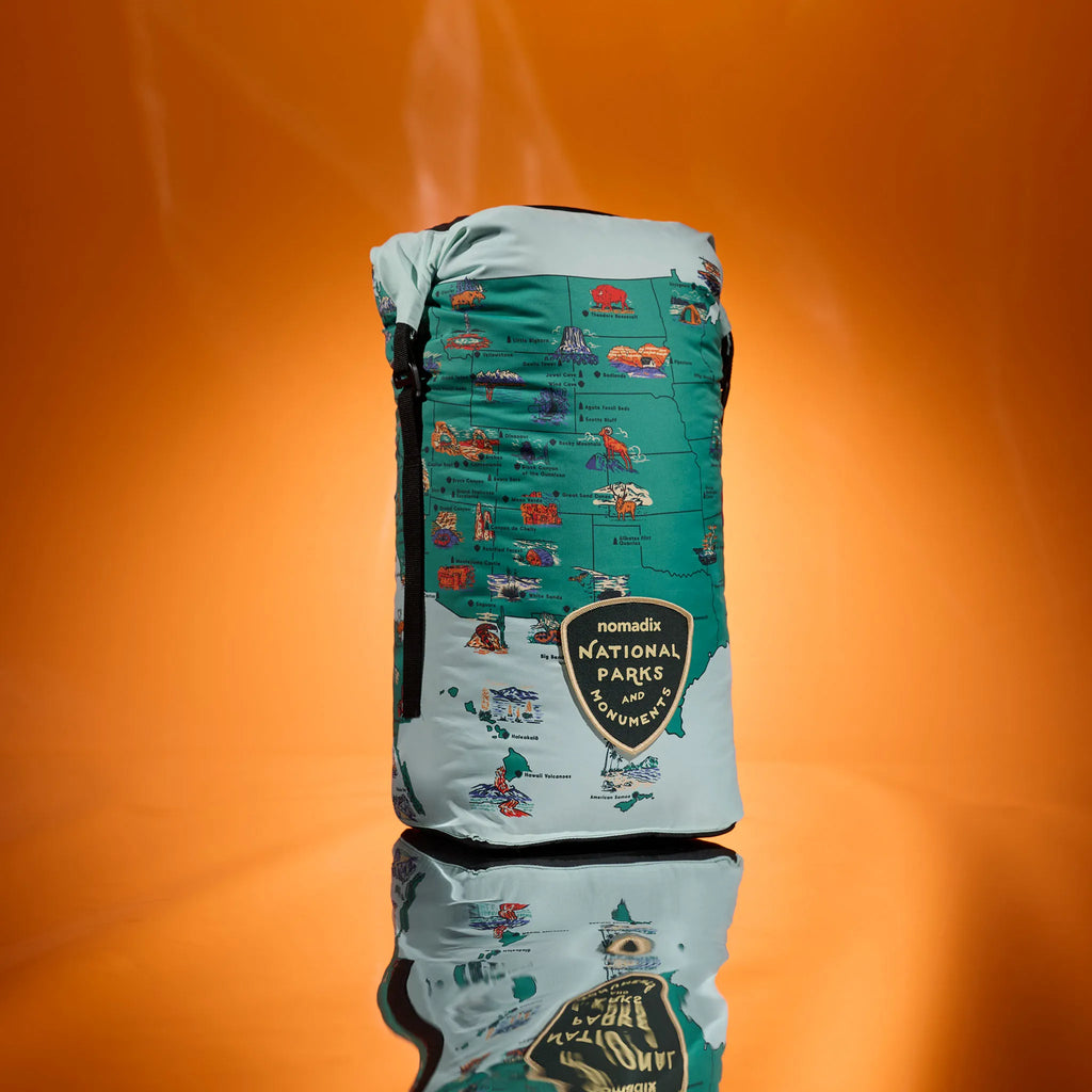 Nomadix Graphene Puffer Blanket: National Parks and Monuments Map