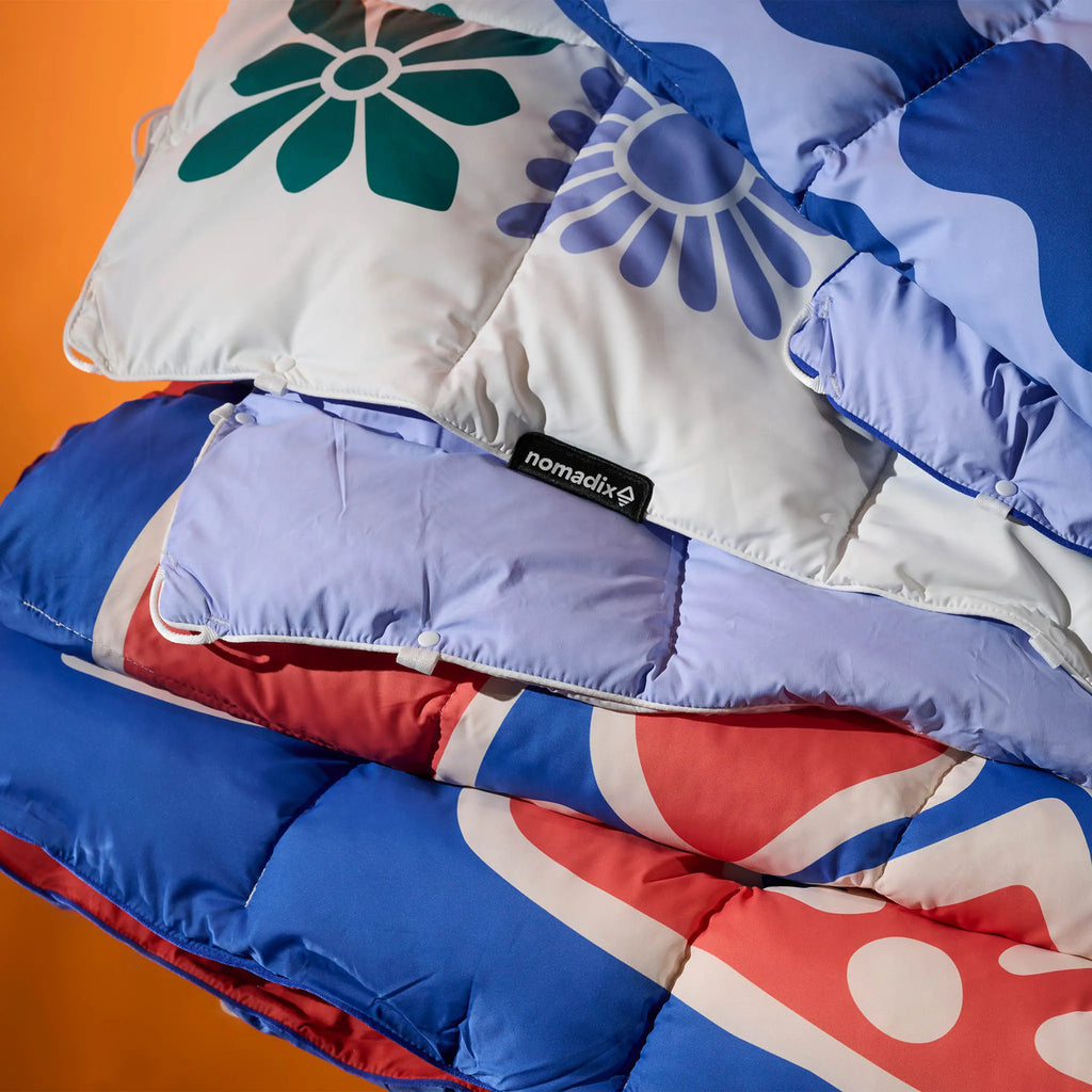 Nomadix Graphene Puffer Blanket: Slack Tide Coastal Blue