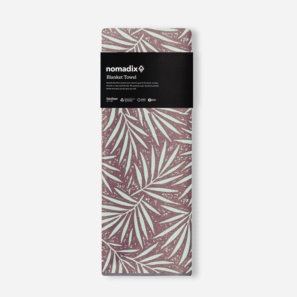 Blanket Towel: Heritage Palm Warm Blue Earth