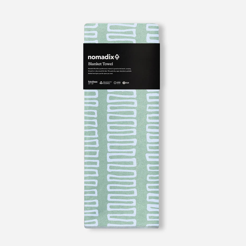 Nomadix Blanket Towel: Switchback Seafoam Green