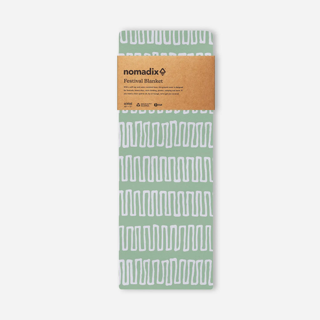 Nomadix Festival Blanket: Switchback Seafoam Green