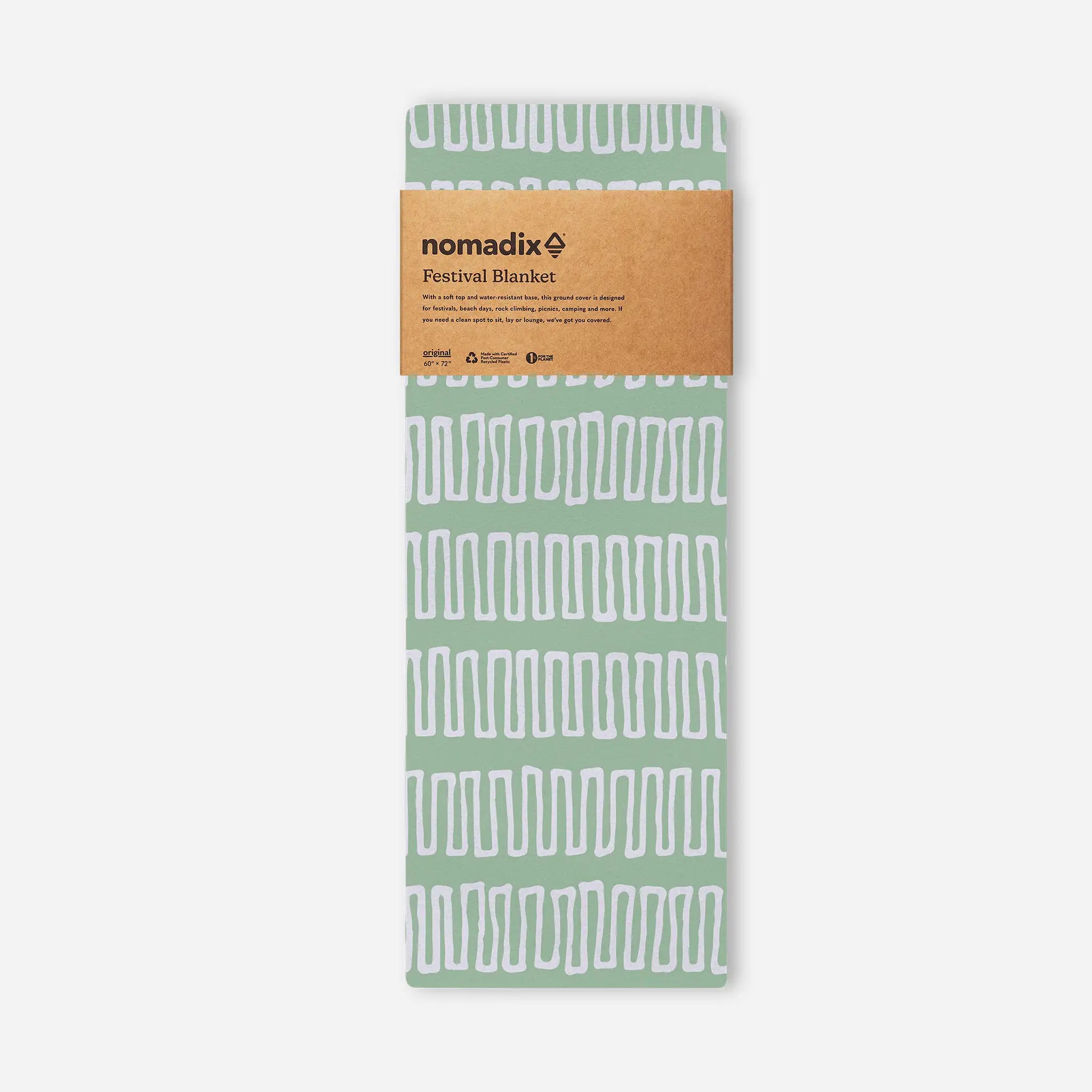 Nomadix Festival Blanket: Switchback Seafoam Green