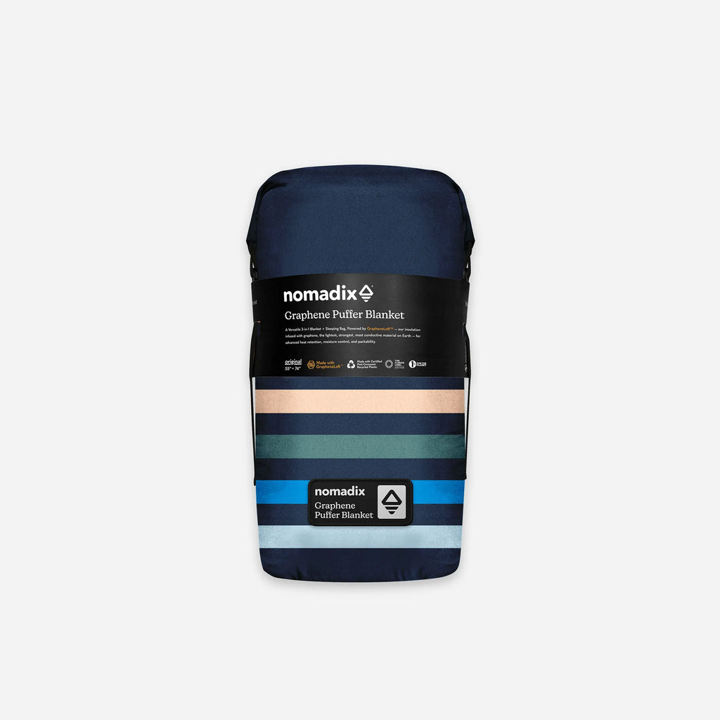 Nomadix Graphene Puffer Blanket: Retro Multi