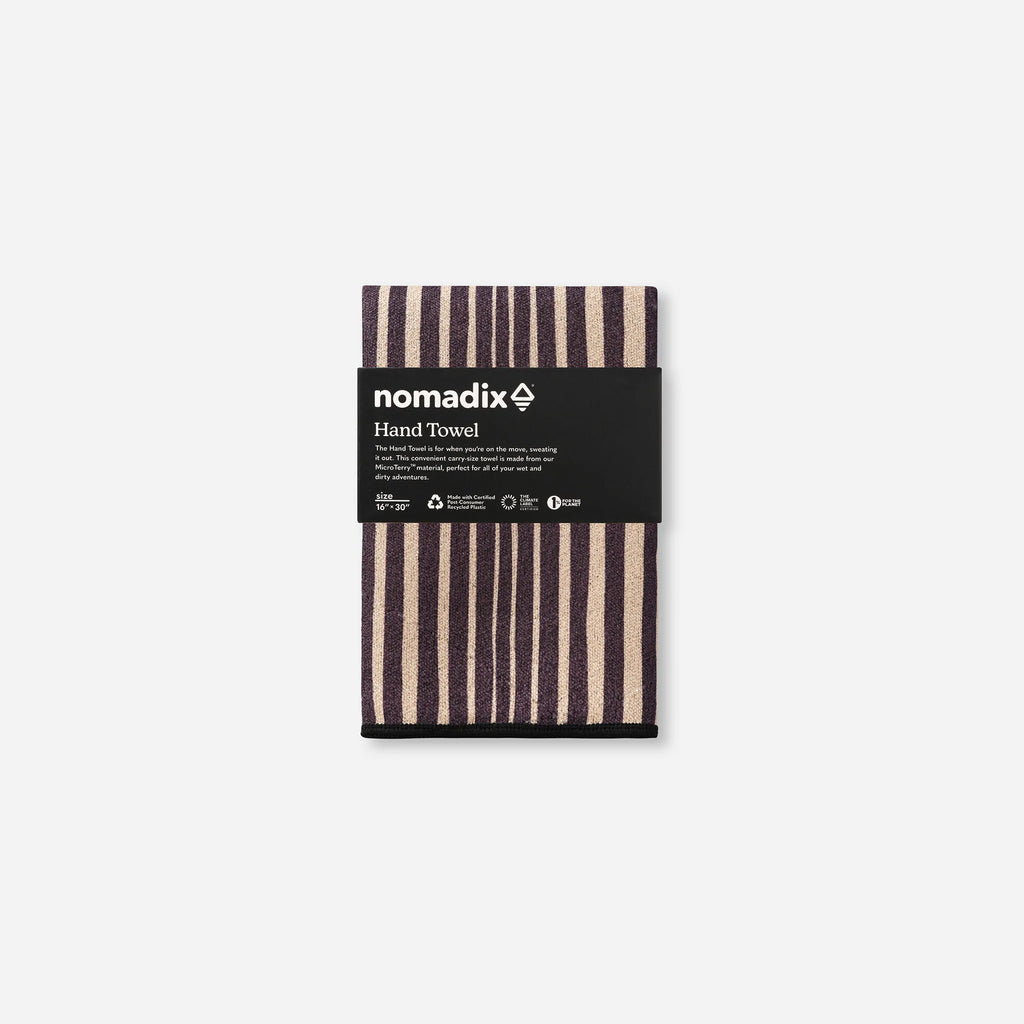 Hand Towel: Heritage Stripe Black and Tan