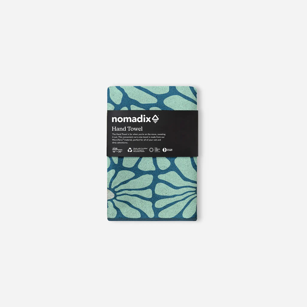 Nomadix Hand Towel: Lazy Daisy Seafoam Green