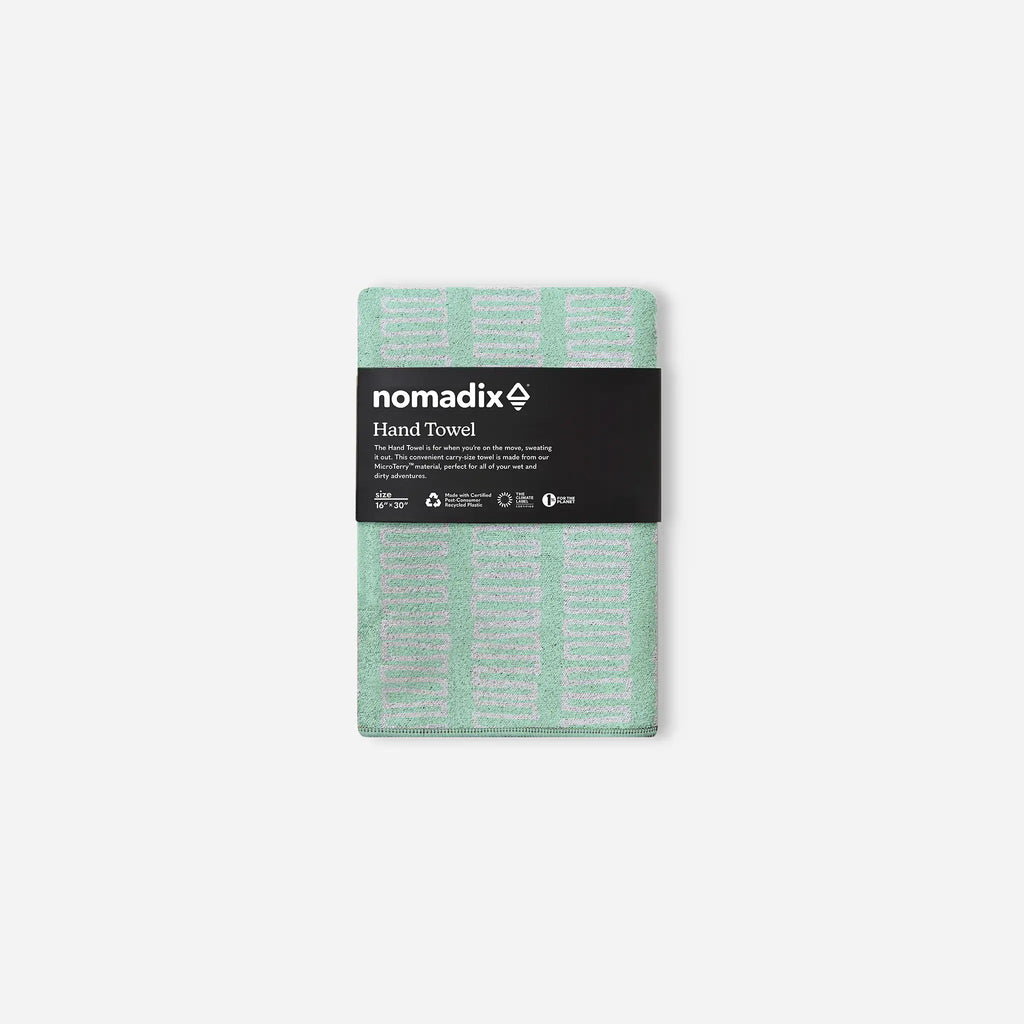 Nomadix Hand Towel: Switchback Seafoam Green