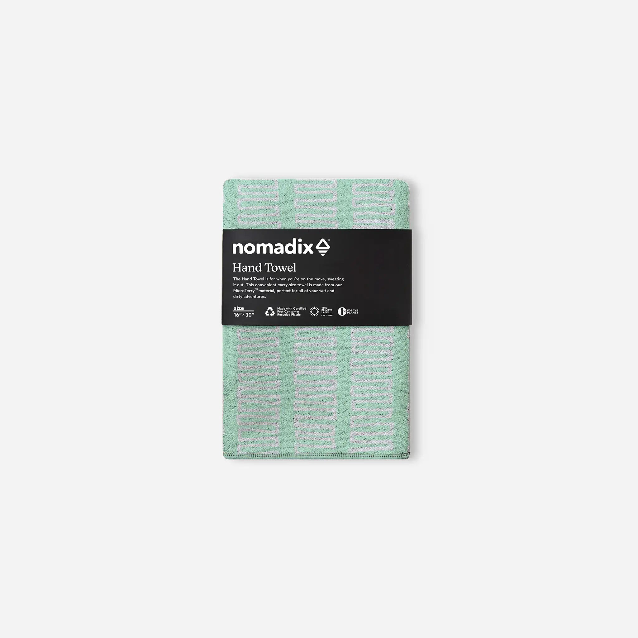Nomadix Hand Towel: Switchback Seafoam Green