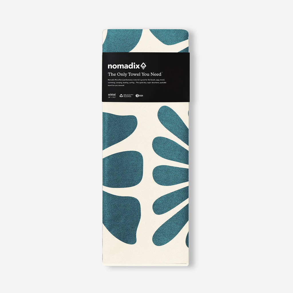 Nomadix Original Towel: Big Flowers Teal Ocean