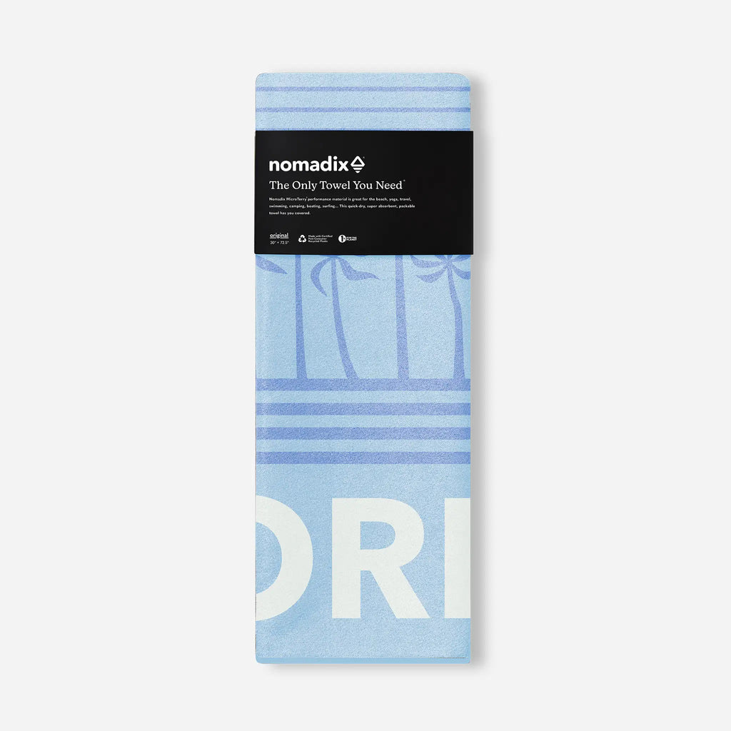 Nomadix Original Towel: Florida Palms Coastal Blue