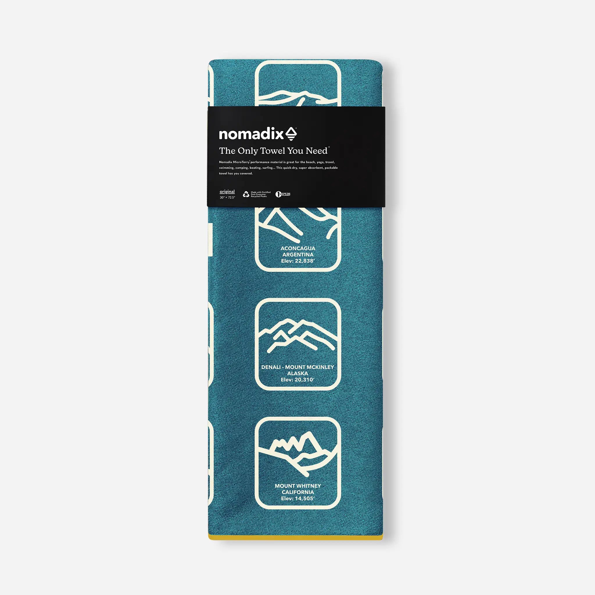 Nomadix Original Towel: Peaks of the World Teal Ocean