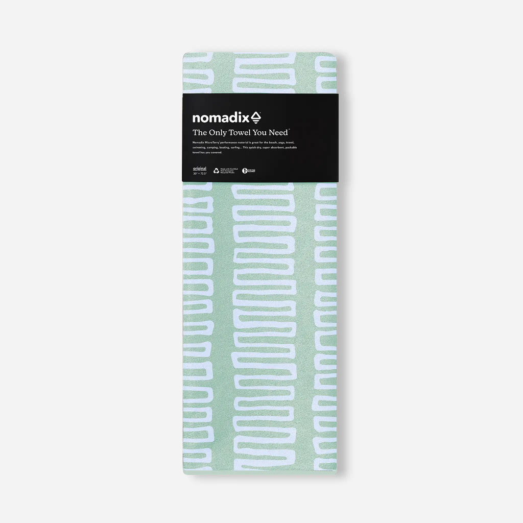Nomadix Original Towel: Switchback Seafoam Green