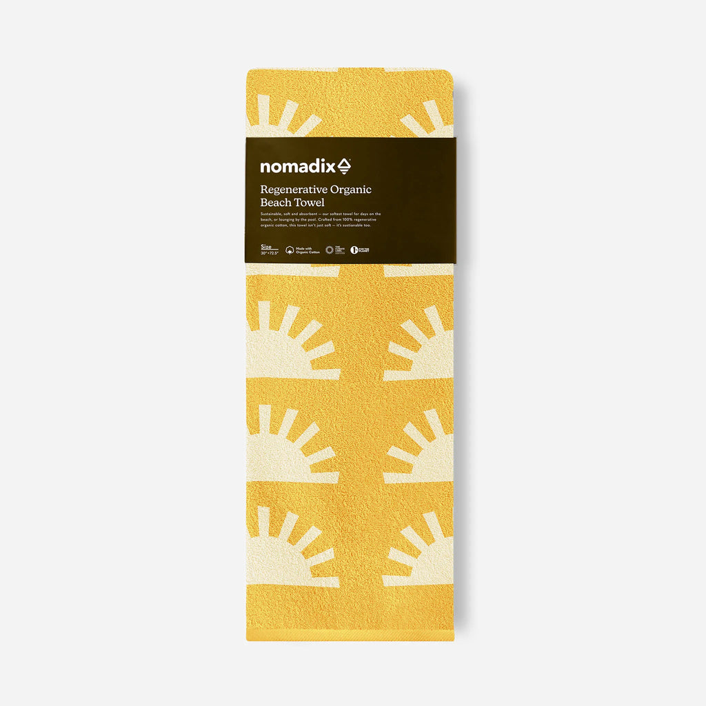 Nomadix Organic Cotton Beach Towel: Sunshine Amber Sun