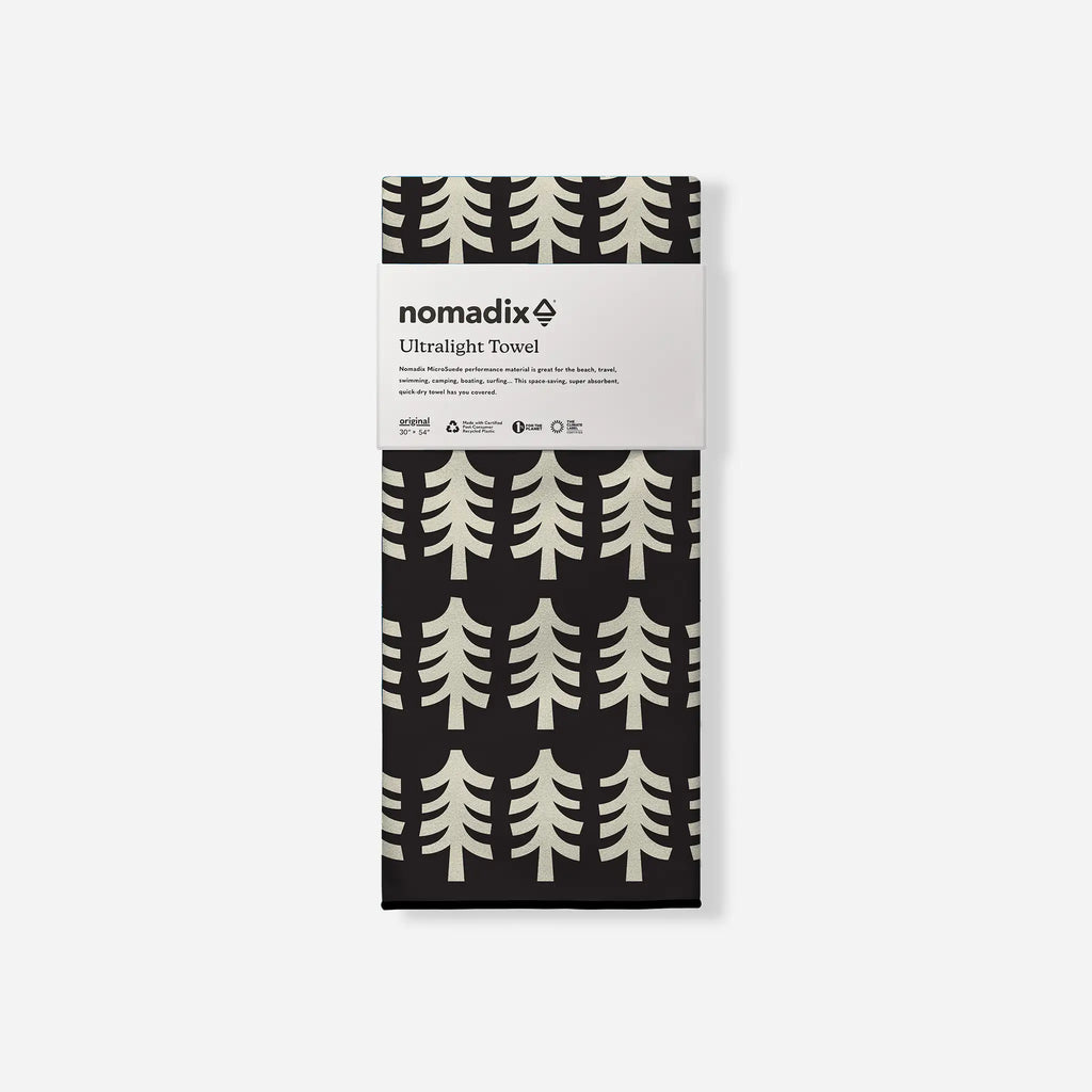 Nomadix Ultralight Towel: Fresh Pines Black and Tan
