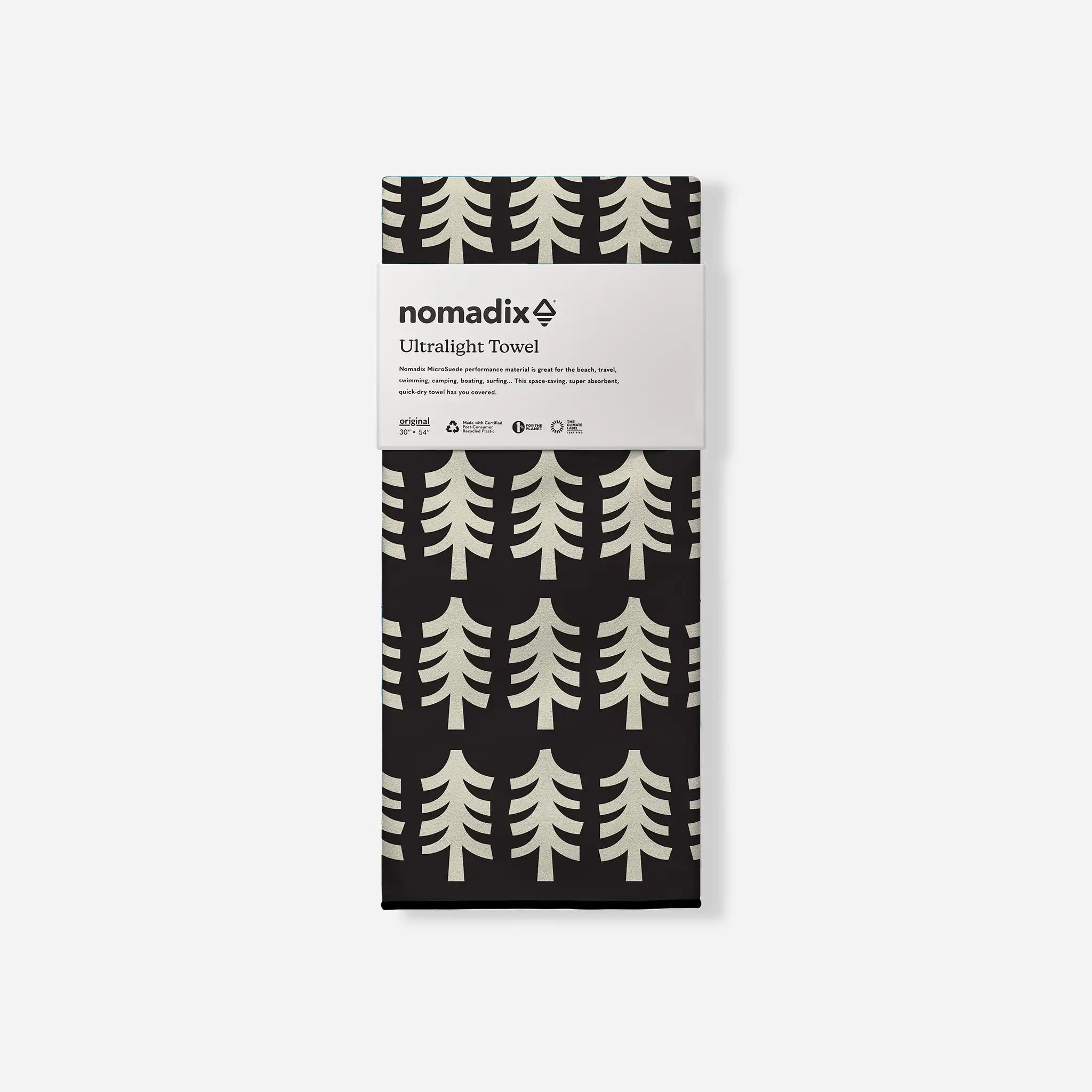 Nomadix Ultralight Towel: Fresh Pines Black and Tan