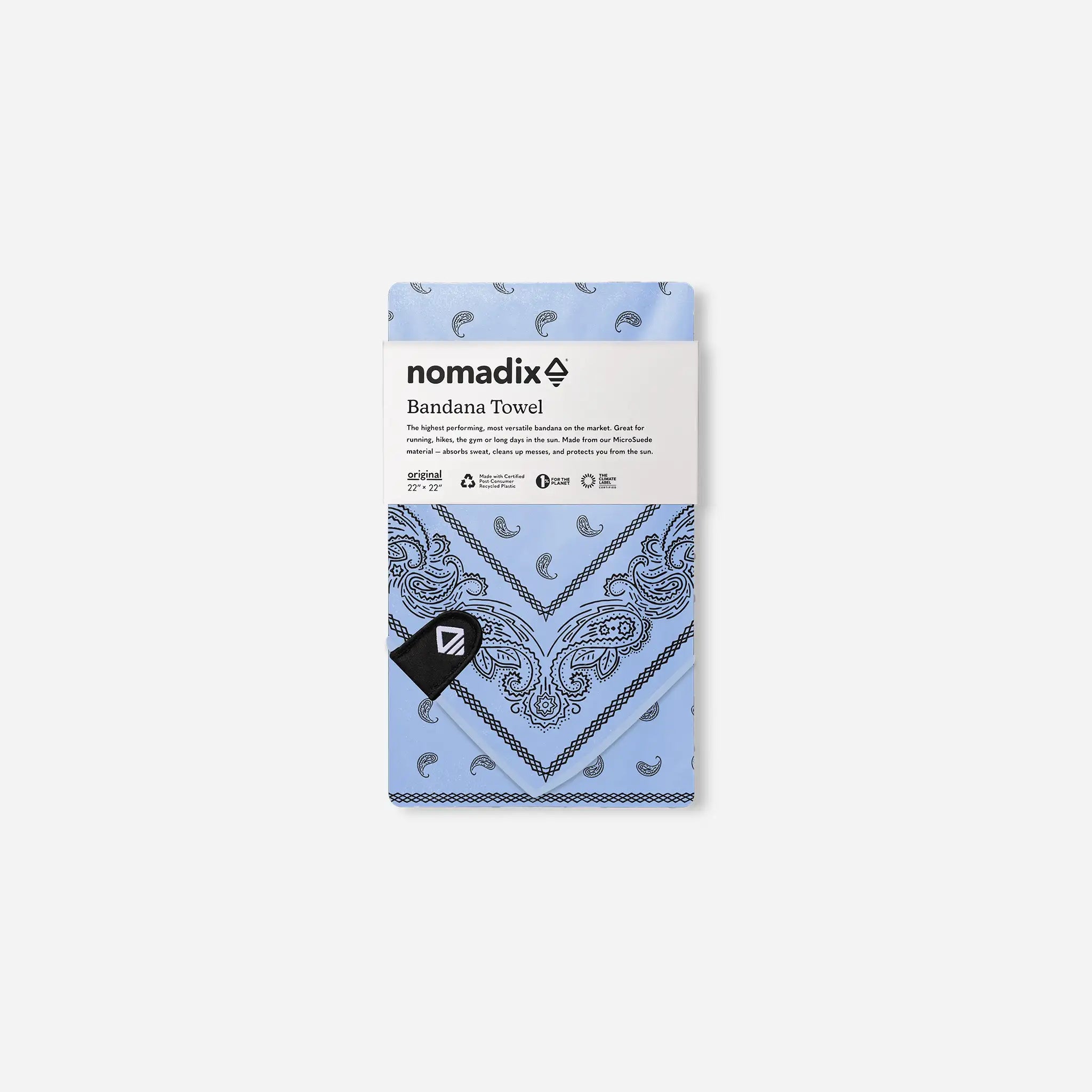 Nomadix Bandana Towel: Paisley Pale Blue