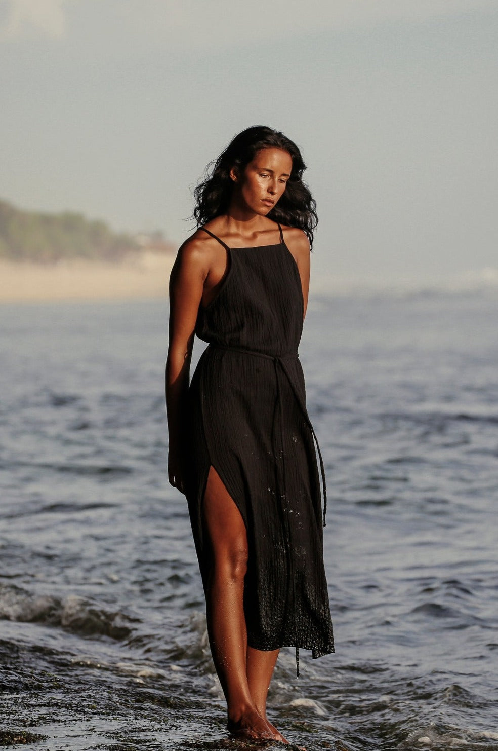 The Handloom Siesta Dress Black