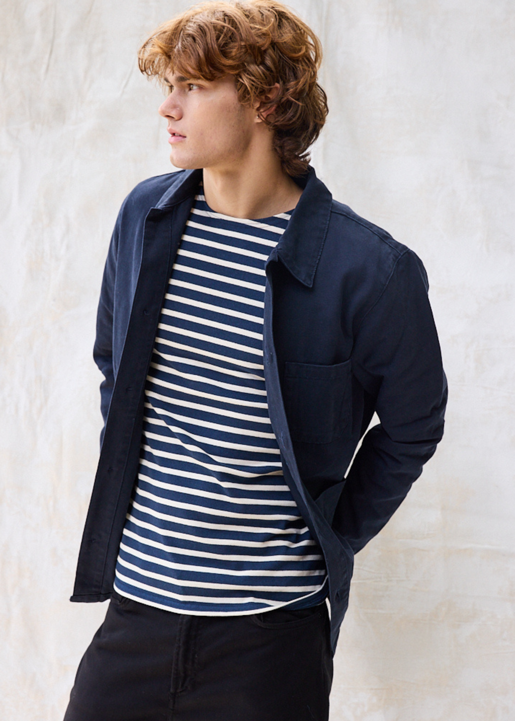 Saint James SIROCCO II - Navy French Chore Jacket | Workwear Cotton Canvas | Unisex Fit (NAVY)