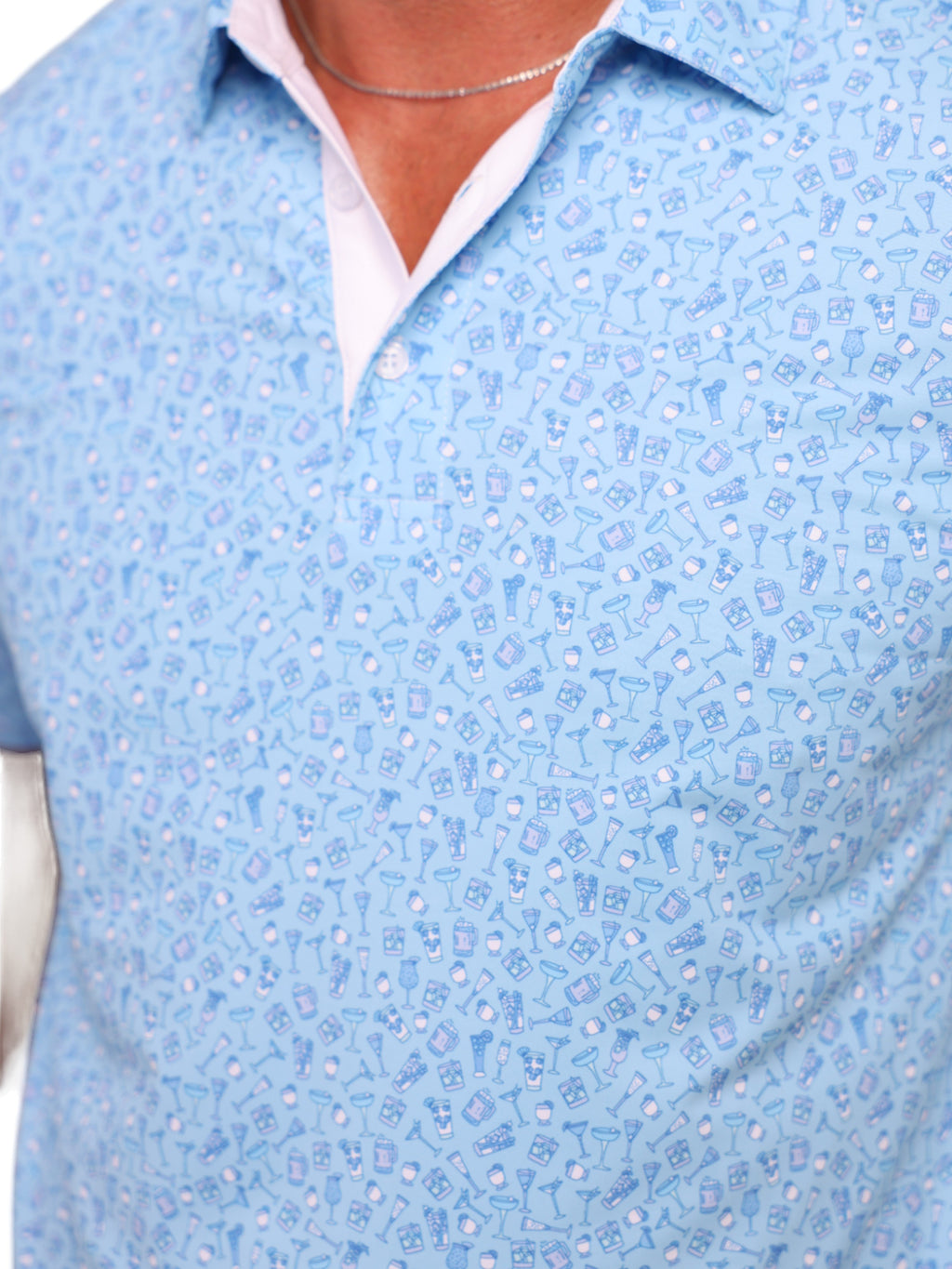 White Water Spirits Print Polo