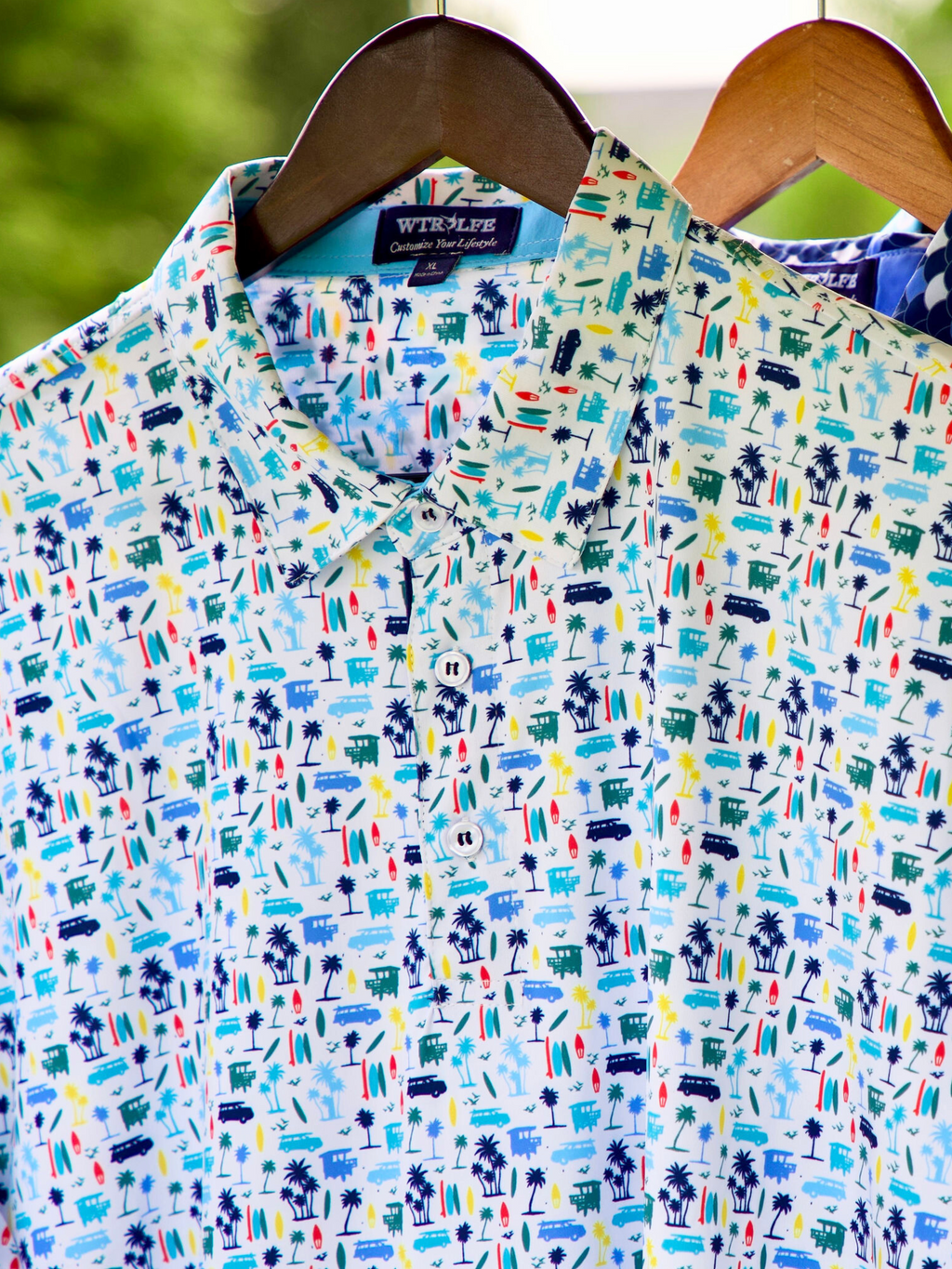 White Water Surfs Up Polo, Multi color