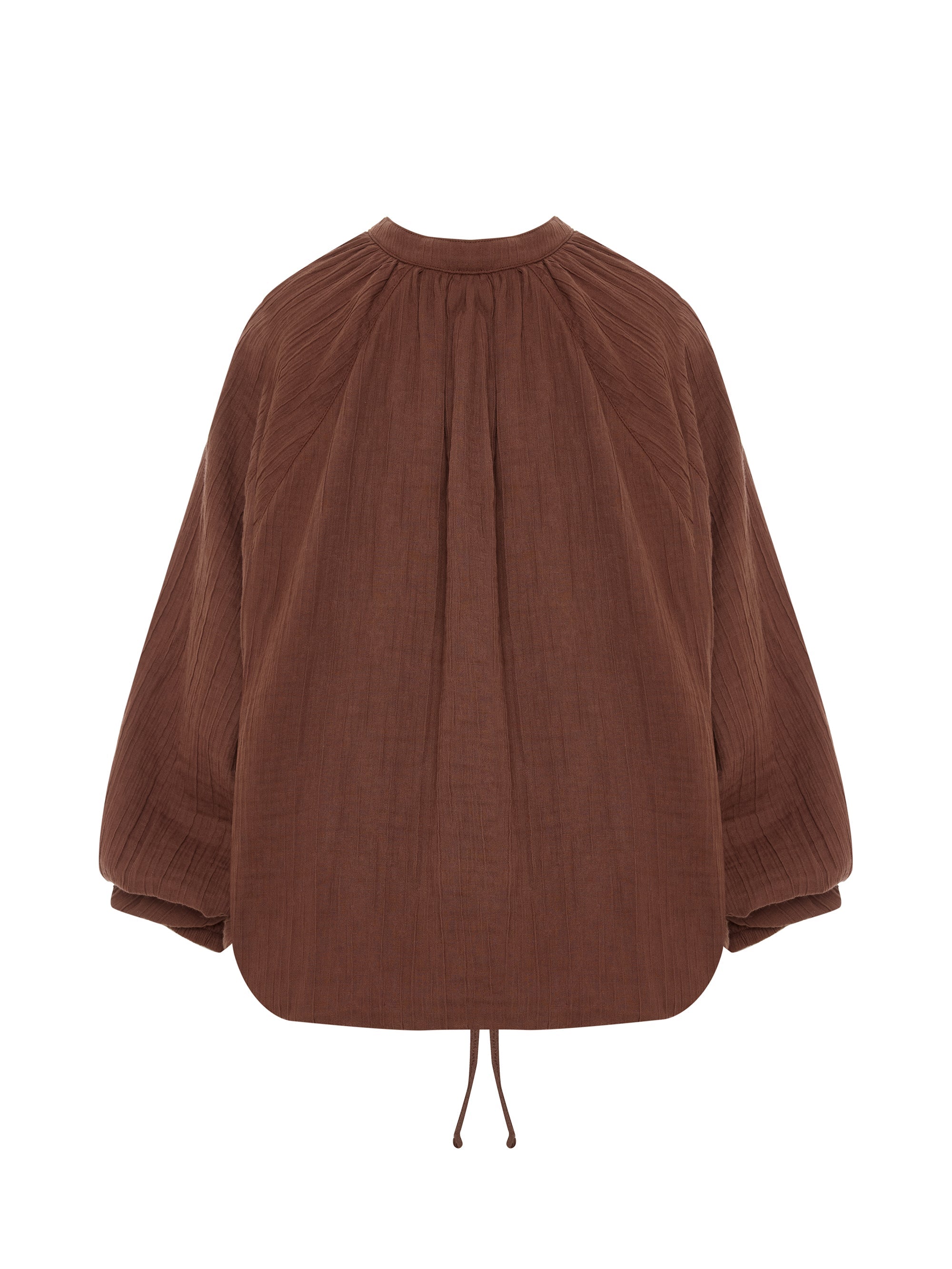 Kaya Buttoned Blouse - Terracotta