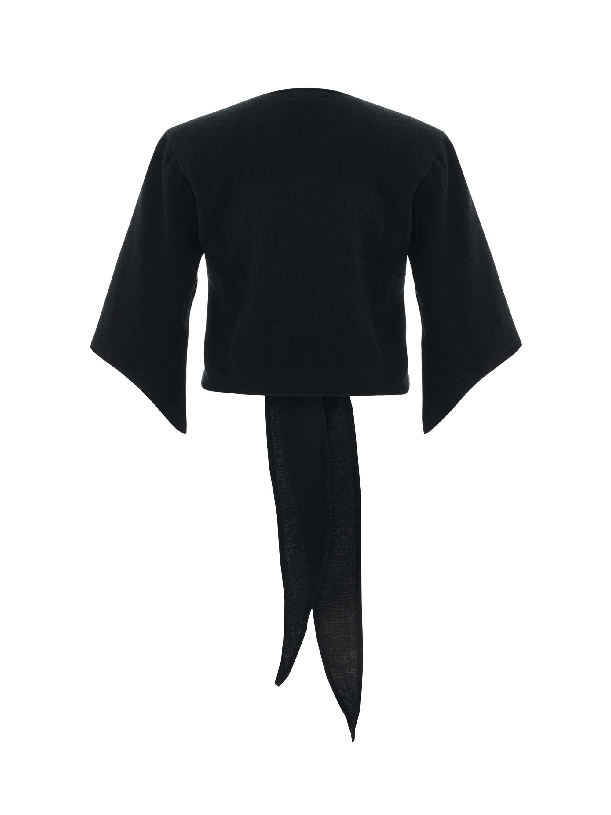 Aura Wrap Top - Black
