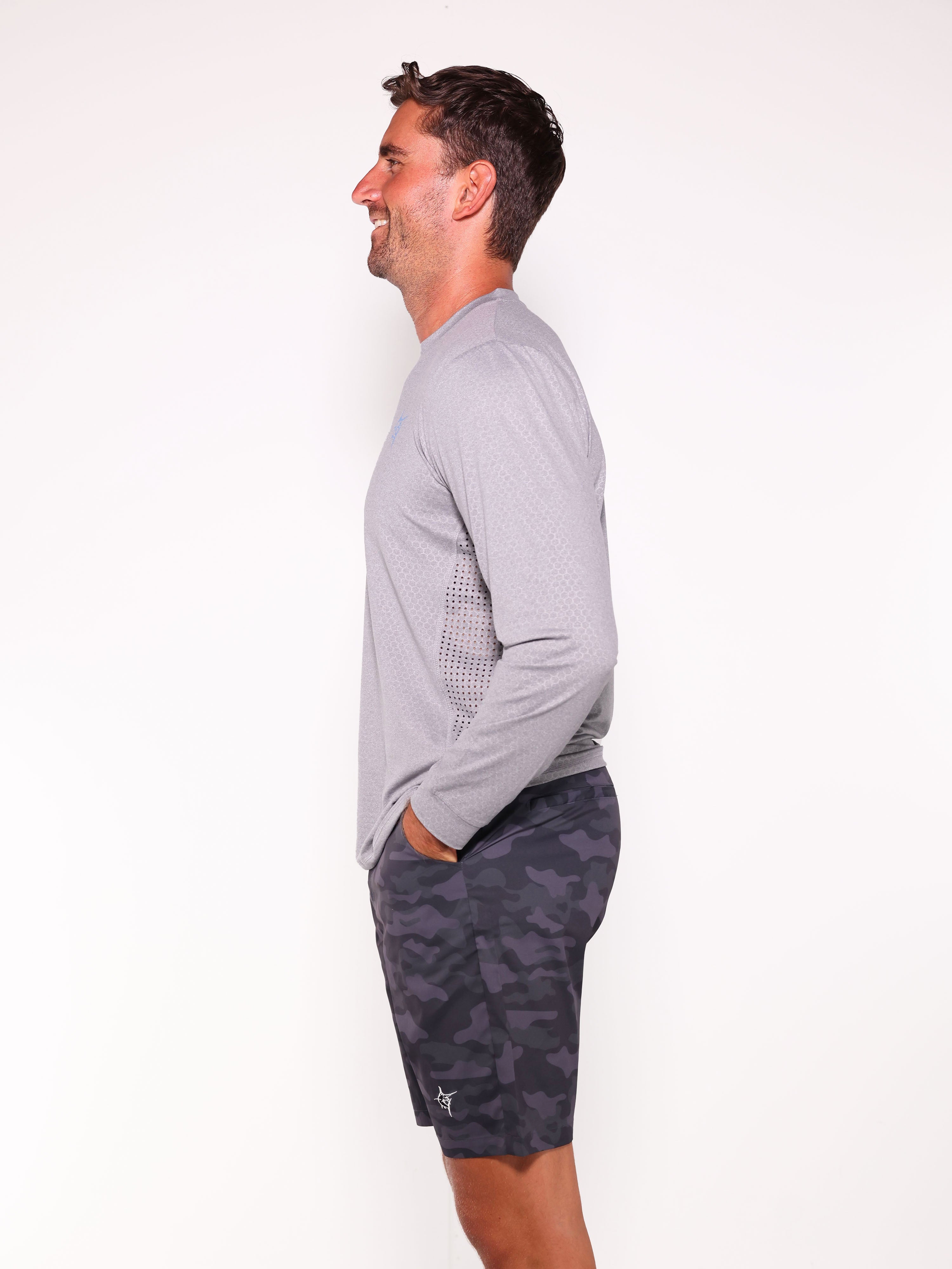 White Water Nautiflex Performance Tee, Grey