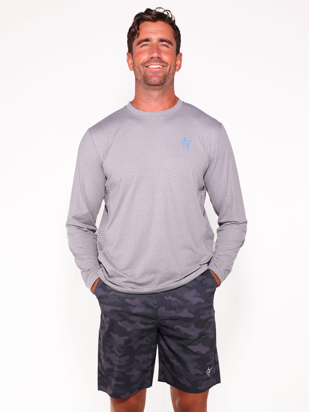 White Water Nautiflex Performance Tee, Grey