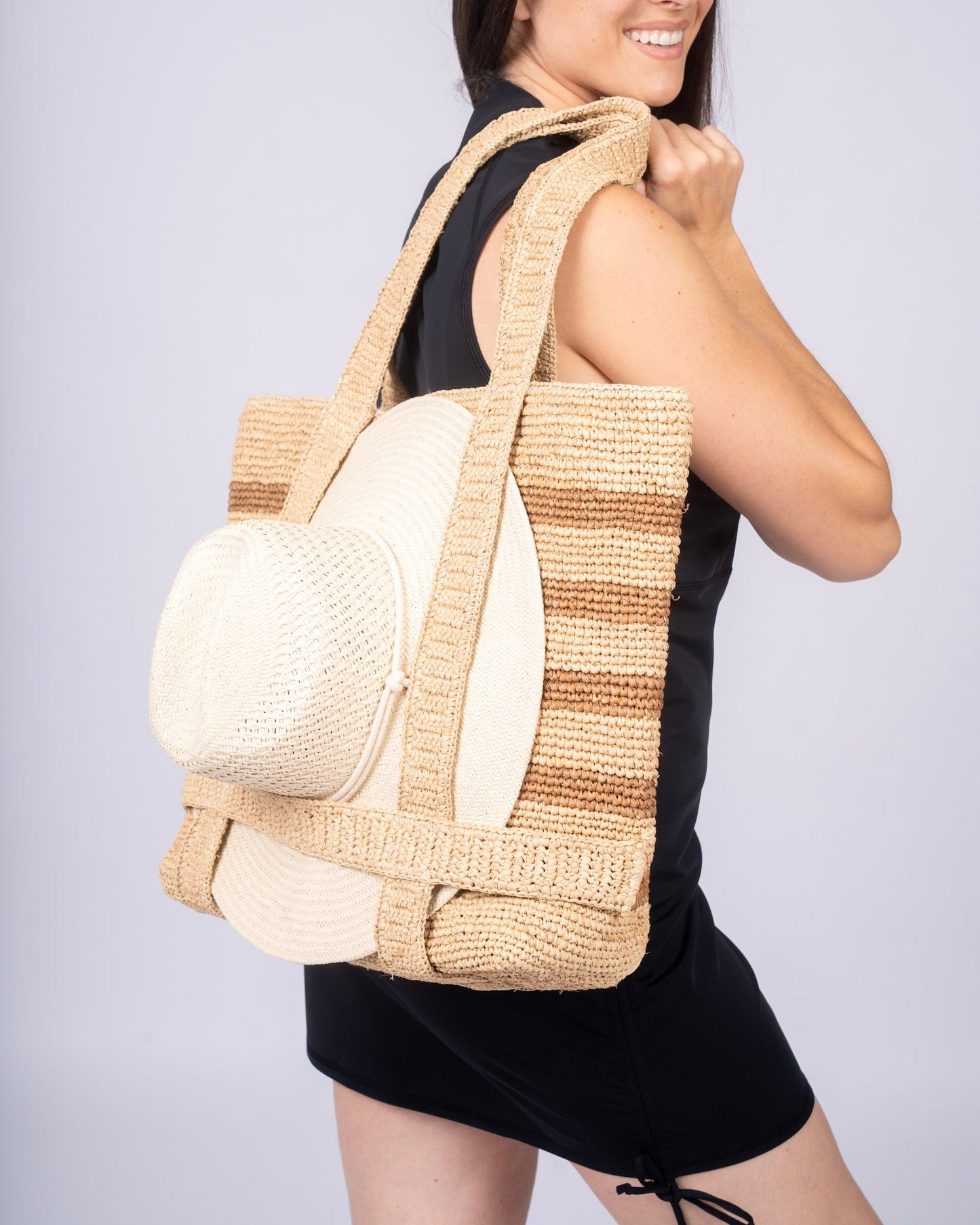 Line In The Sand The Original Straw Traveler Bag