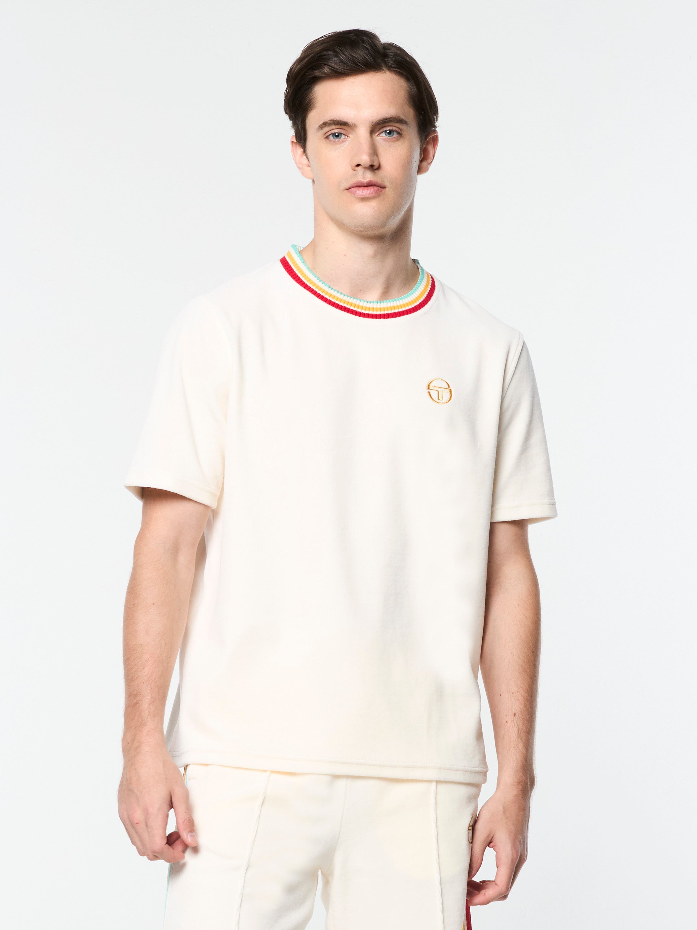 Slice T-Shirt- Gardenia/ Gold