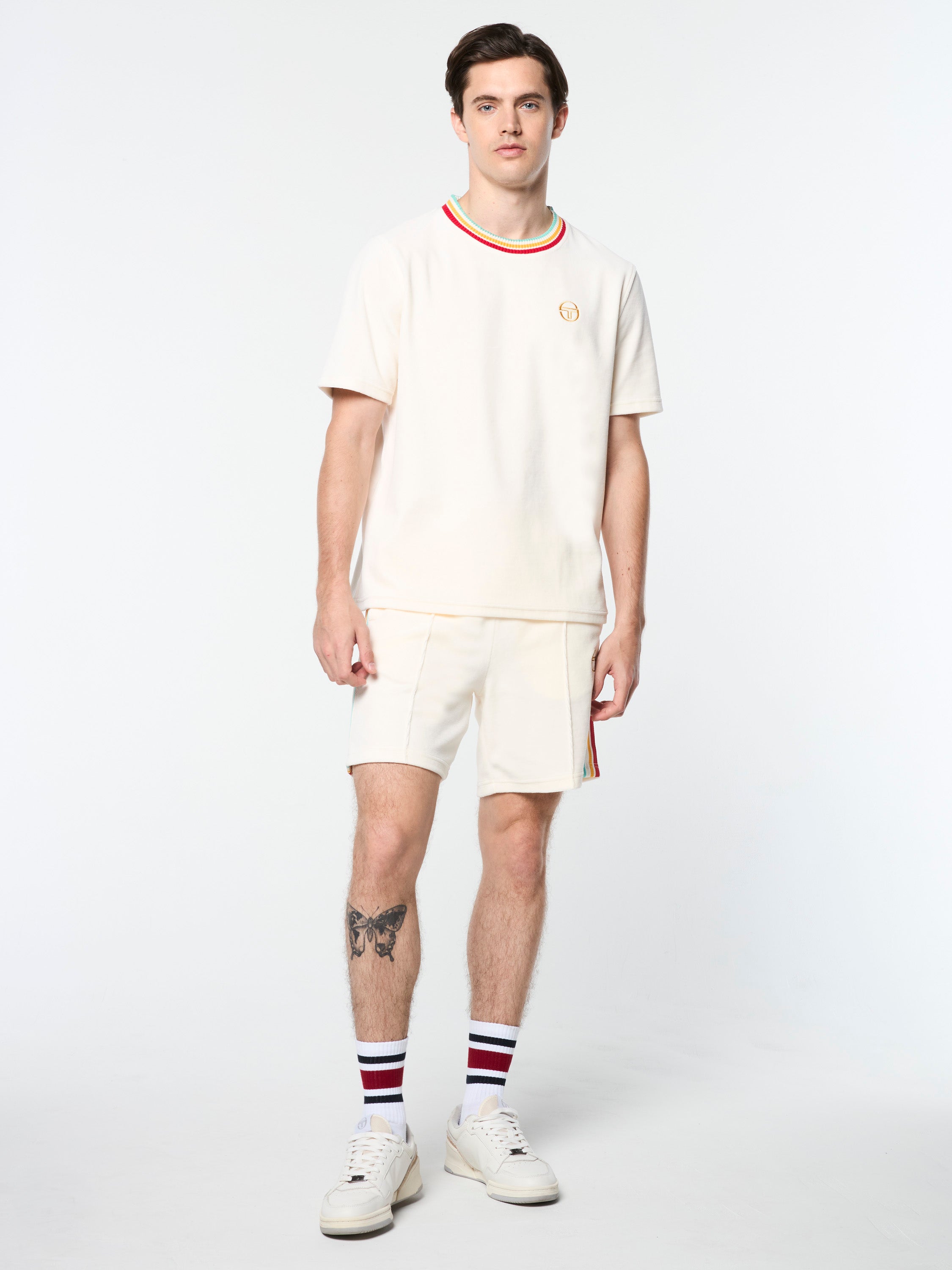 Slice T-Shirt- Gardenia/ Gold