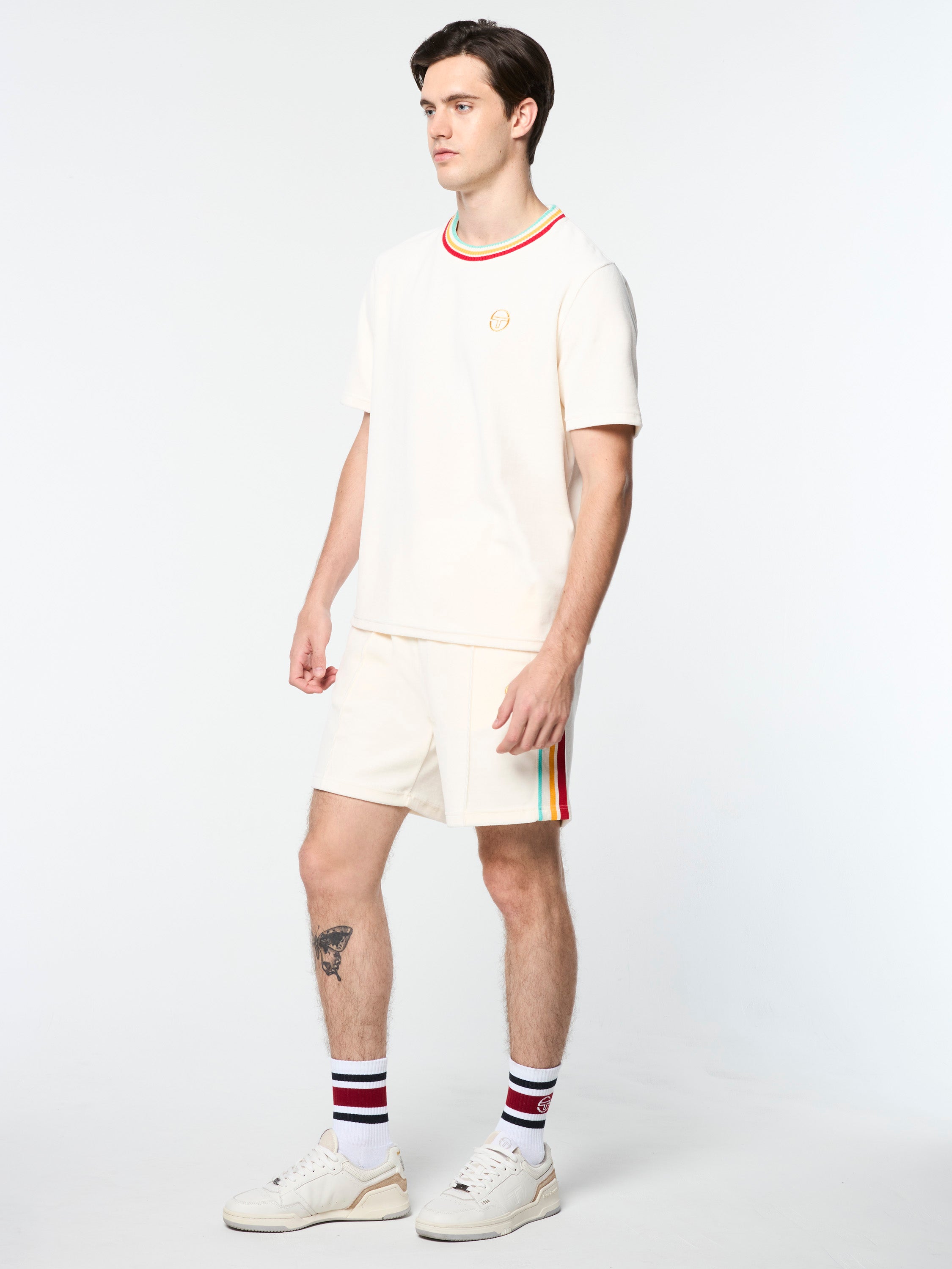 Slice T-Shirt- Gardenia/ Gold