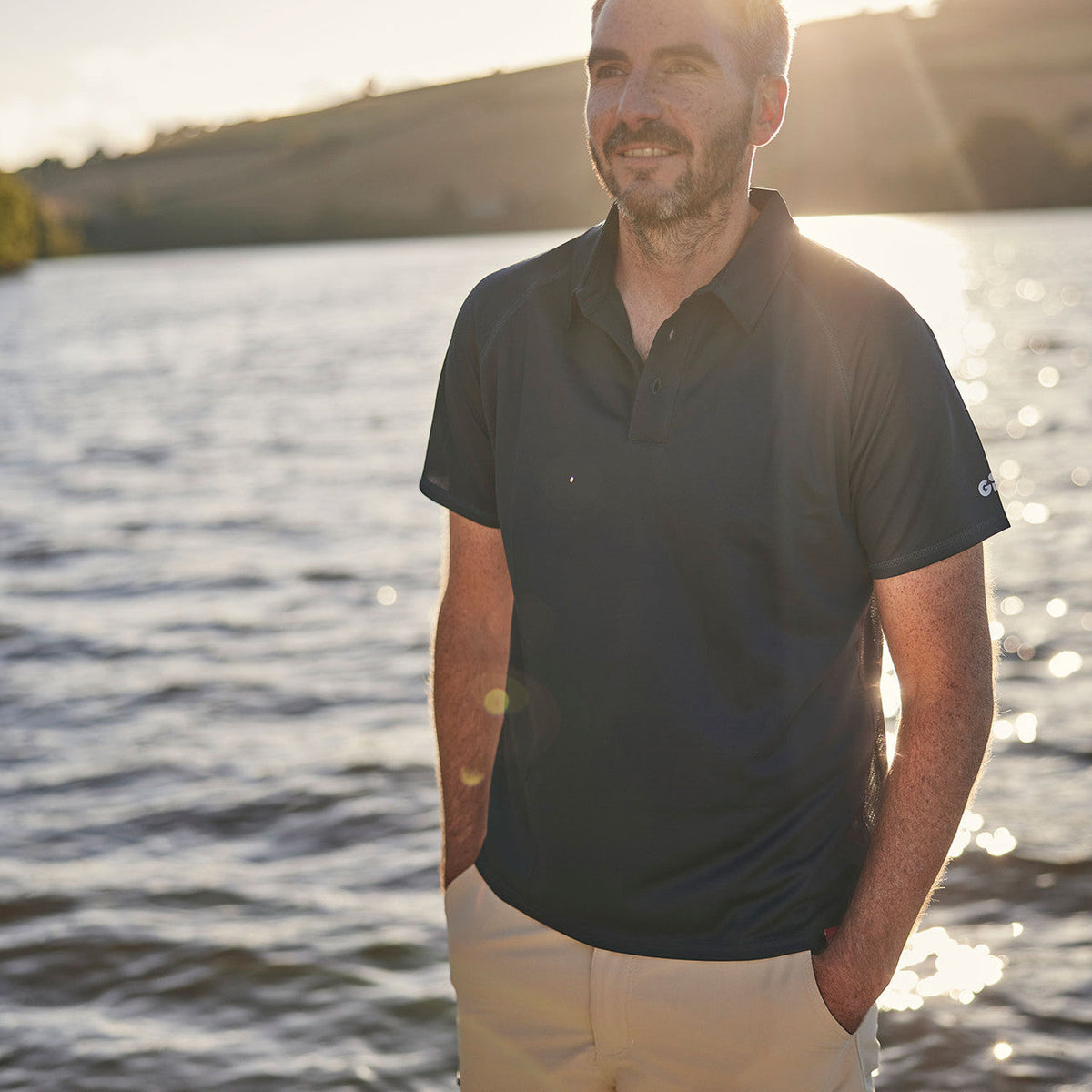 Gill Men’s UV Tec Polo Black - White